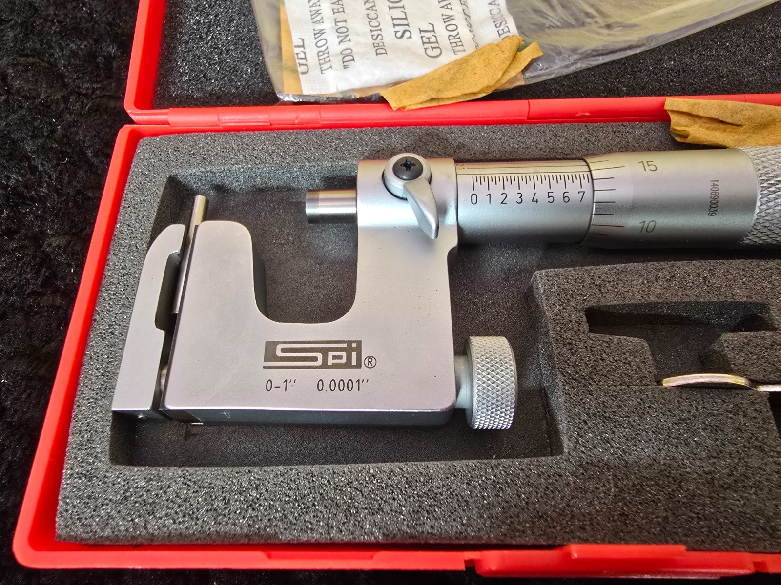 MACHINIST TOOLS SPI ANVIL MICROMETER Mic Carbide Tipped 12-461-0 * 0.0001 0-1
