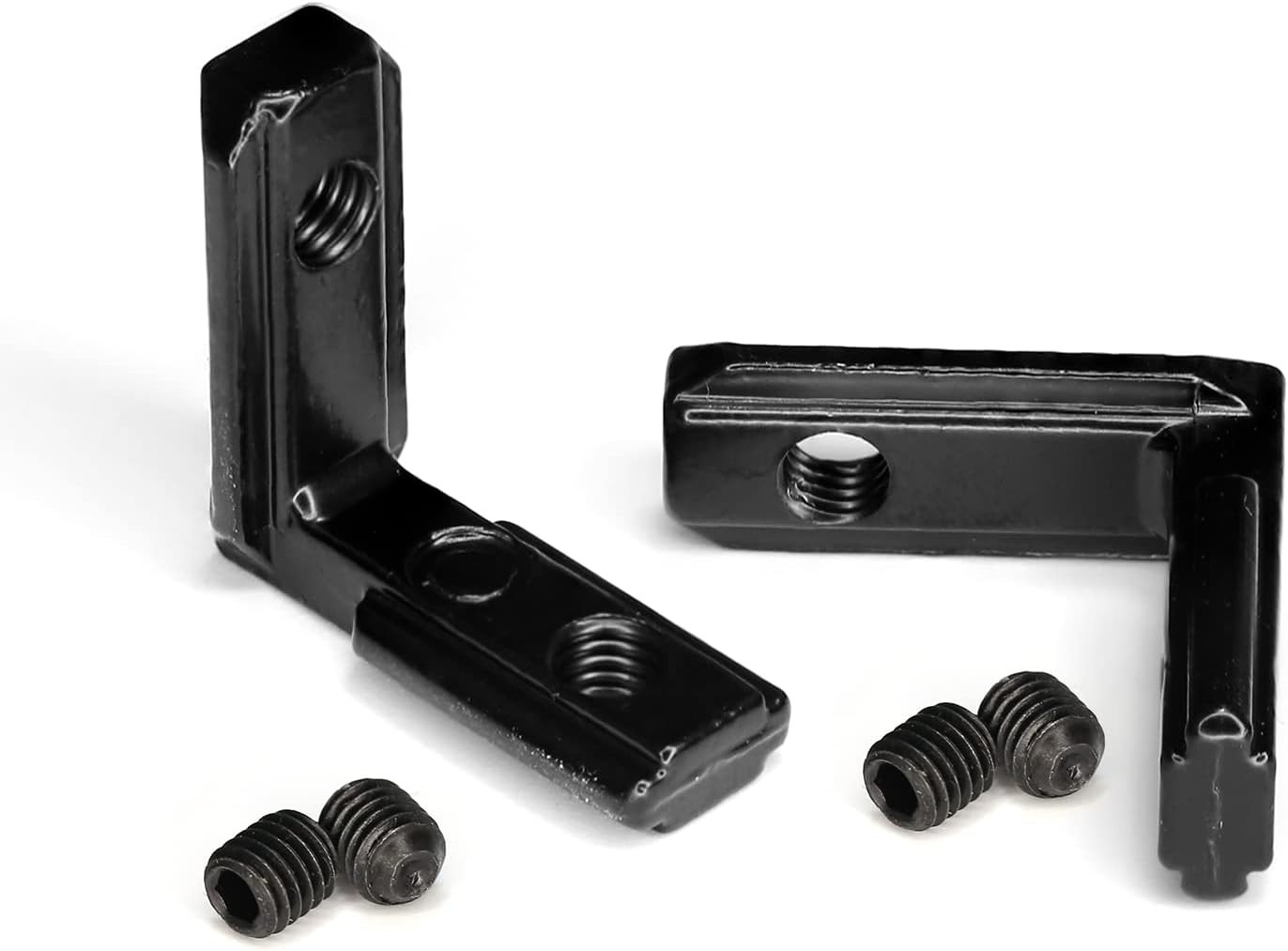 2020 Series Inner Aluminum Extrusion Connector with Screws,L Brackets L Shape Bl