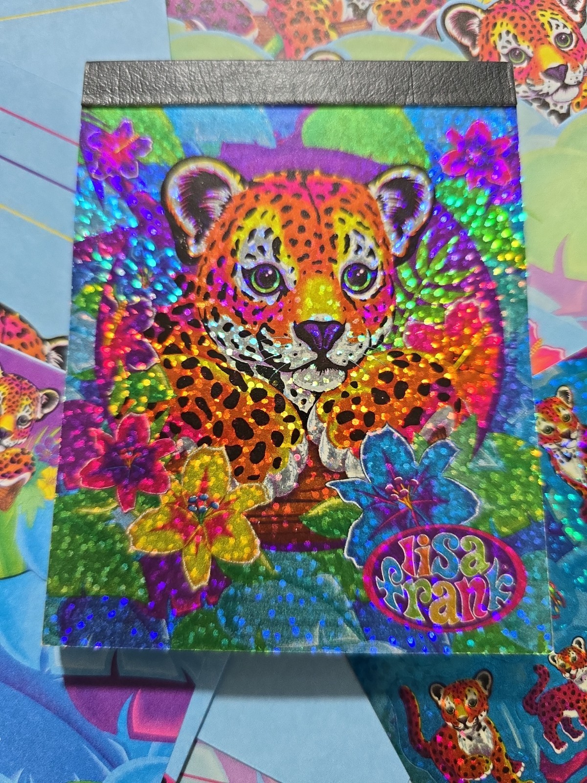 Vintage Lisa Frank Hunter The Tiger Mini Stationary Organizer *Rare* Lots Inside