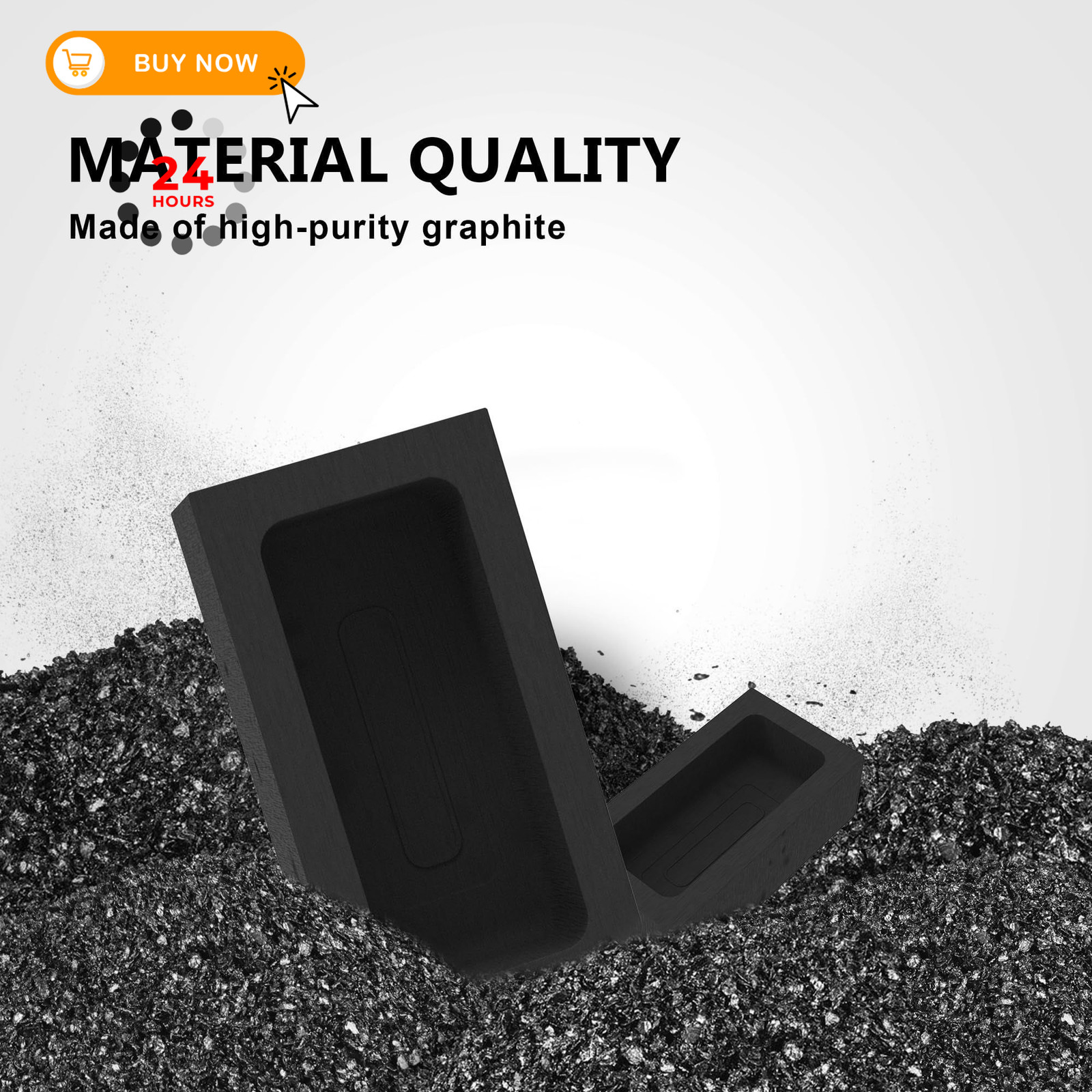 Nelyrho 1 Piece 8kg Graphite Ingot Mold for Casting Gold 8kg-1 piece, black