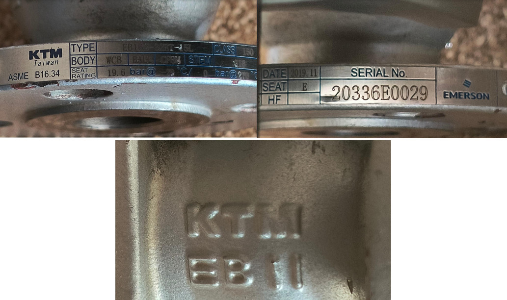 Emerson KTM 1″ EB162 Pneumatic Ball Valve Assembly Keystone F89 TopWorx ASCO NOS