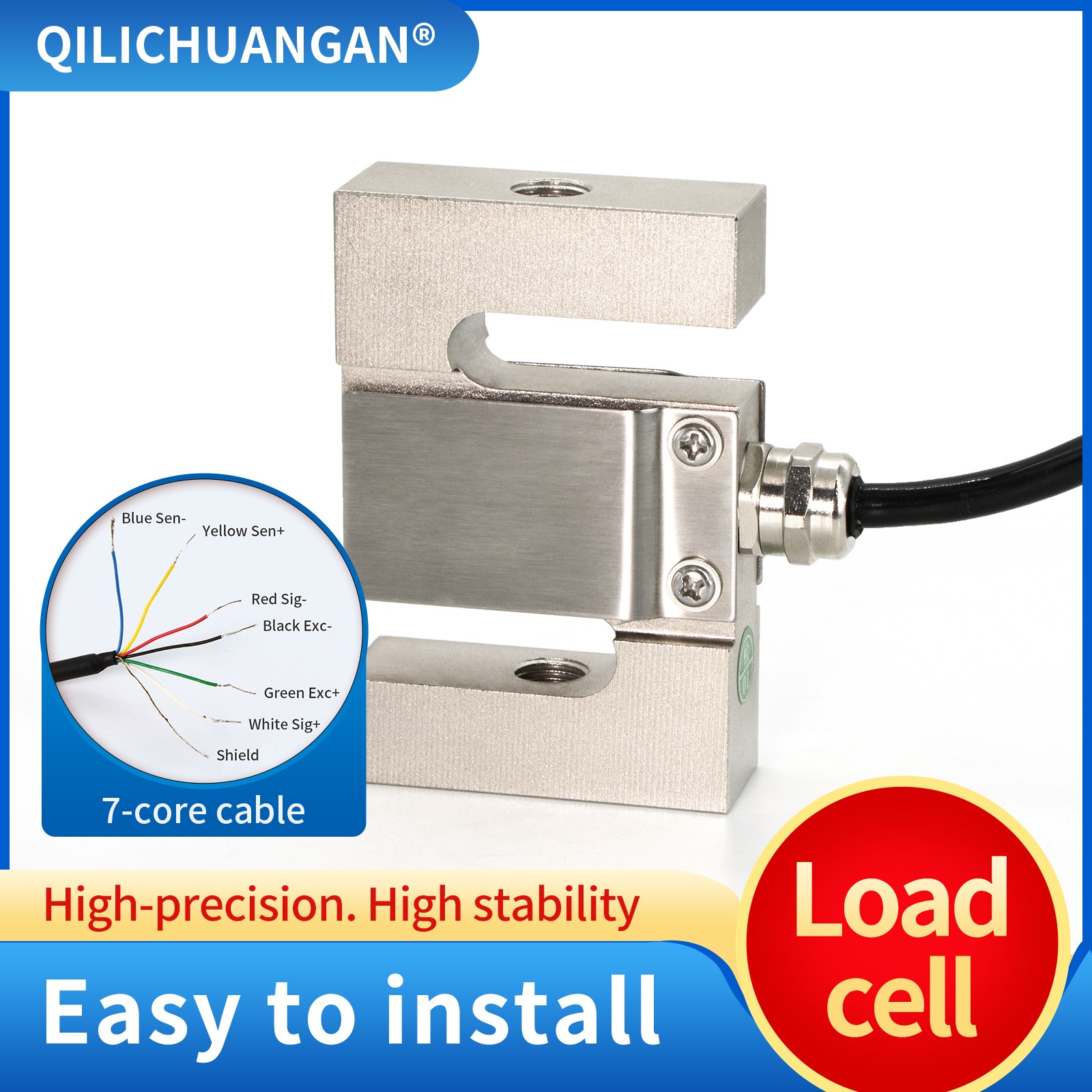 Seven-Wire S-Type Load Cell Tensile and Compressive Strength Test
