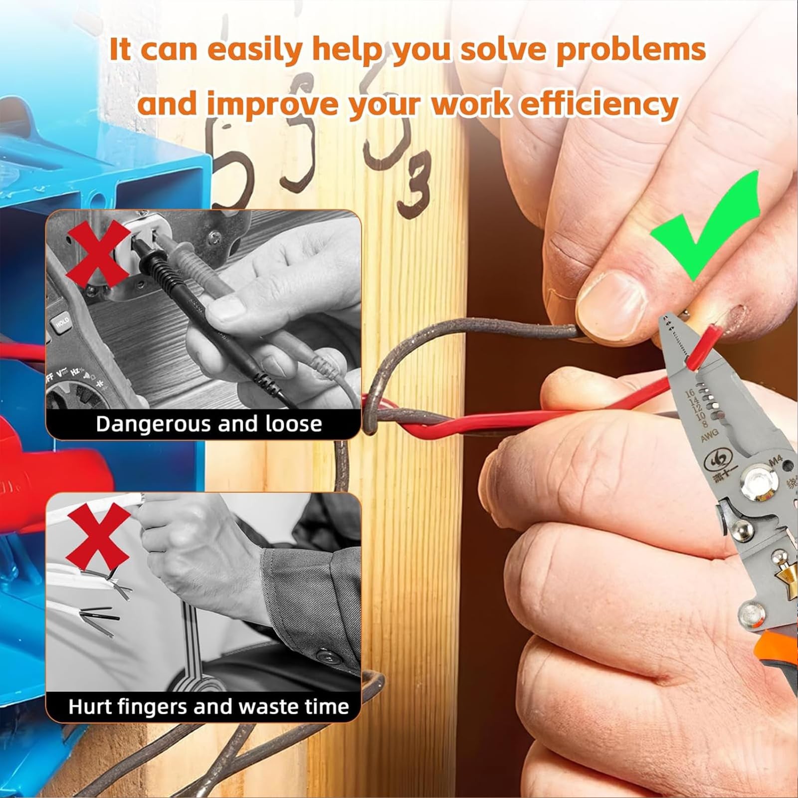 2 PCS 12 In 1 Multifunctional Wire Stripper Twister Foldable Crimping Pliers