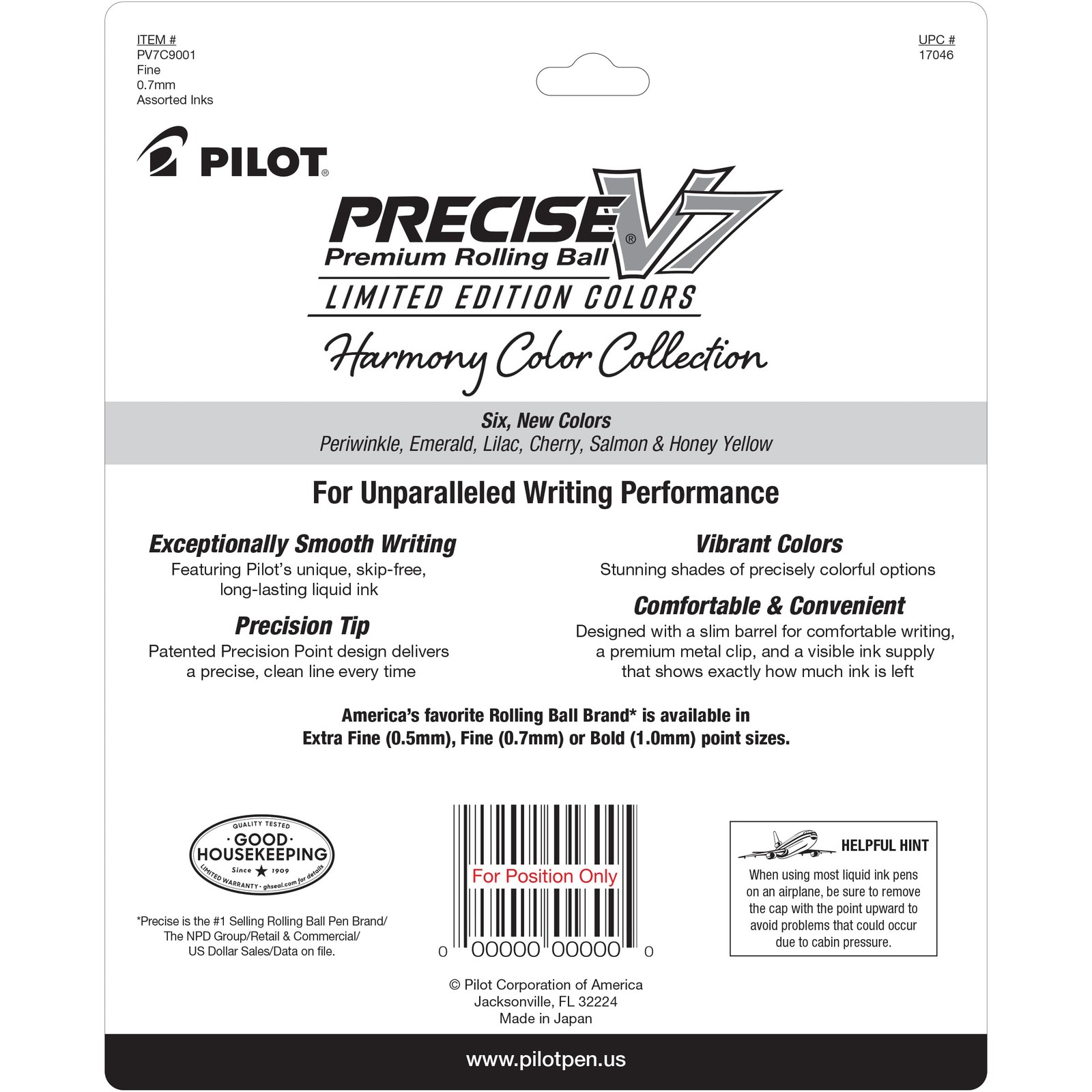 Pilot Precise V7 Capped Liquid Ink Rollerball Pens, Fine Office Product