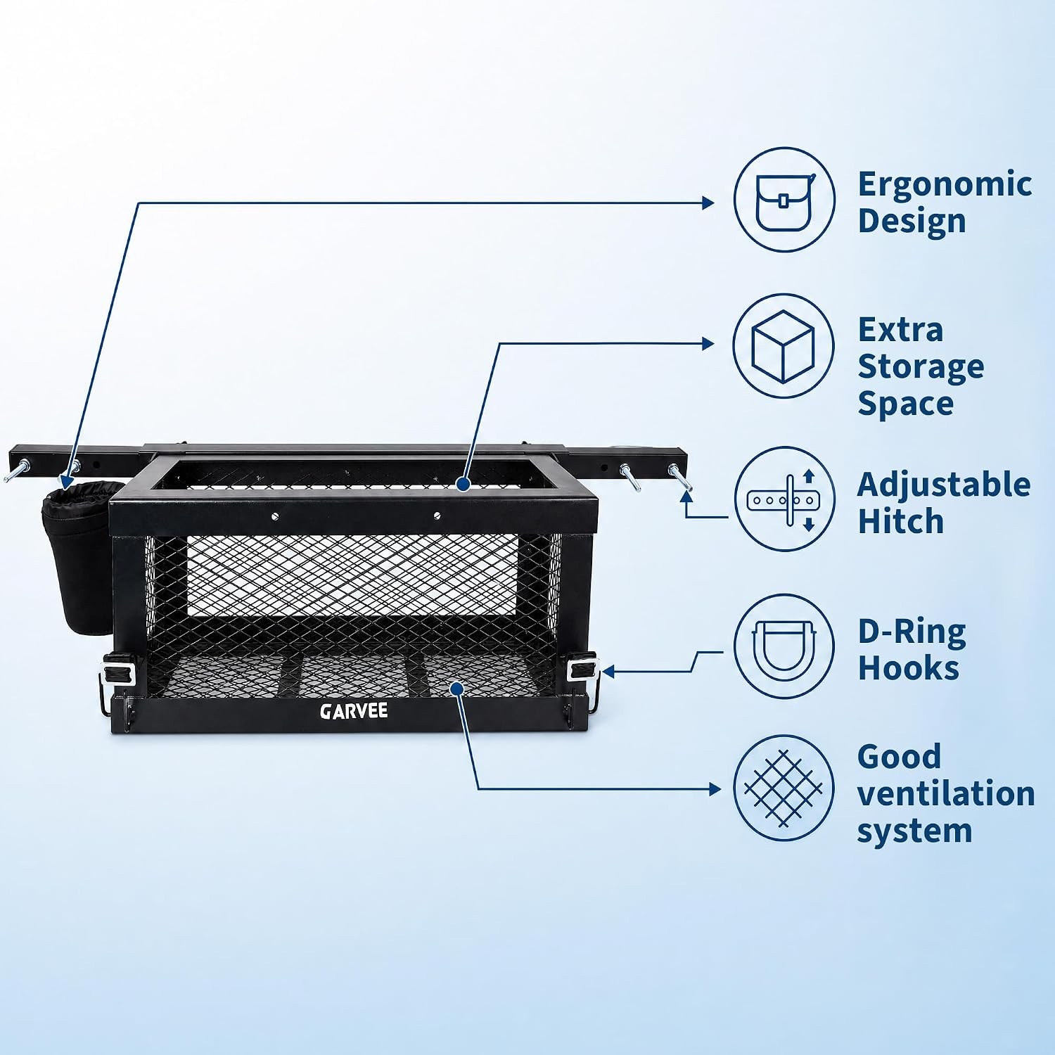 Heavy Duty Tractor Tool Box, Tractor Basket Toolbox Suitable for Most Tractors