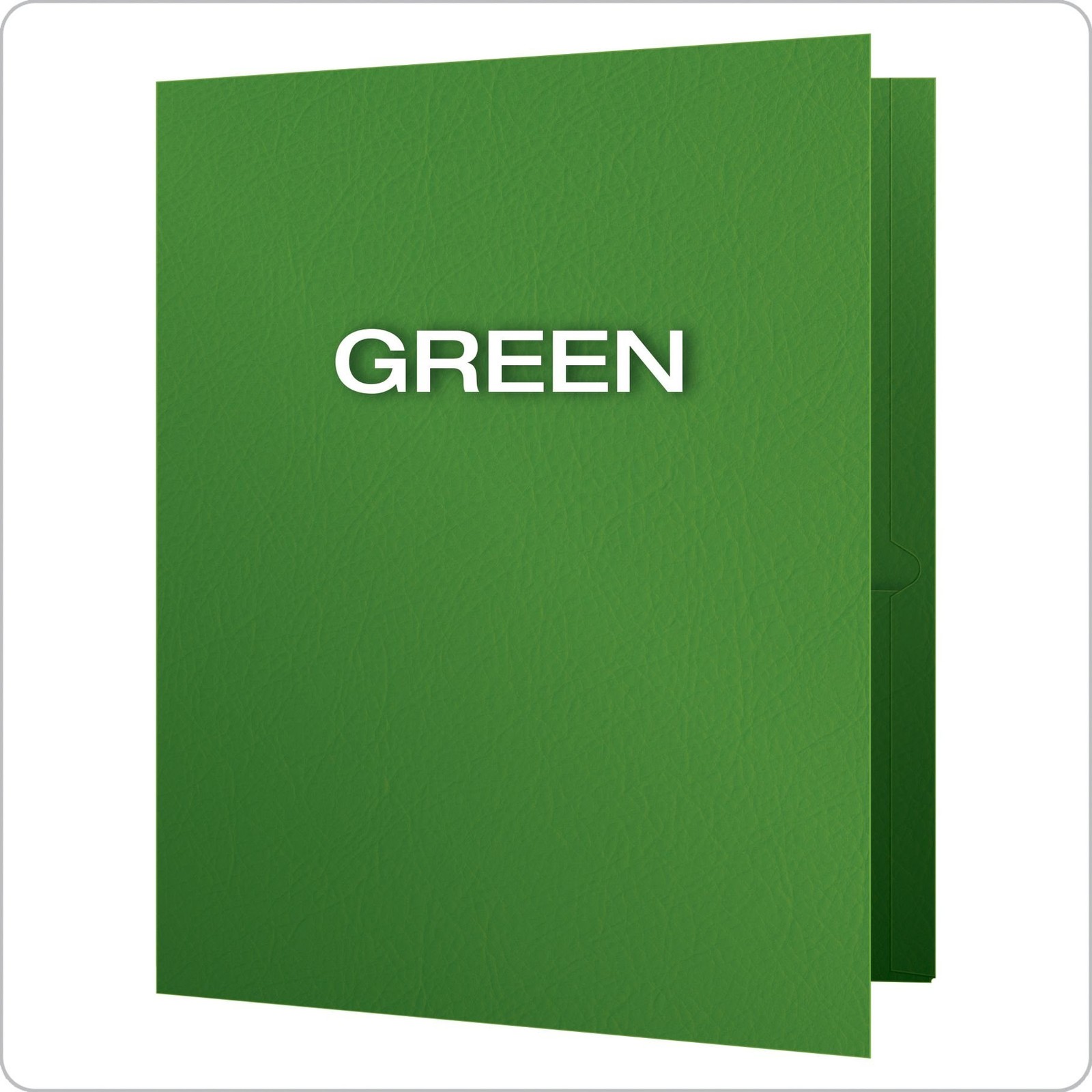 Oxford Twin-Pocket Folders, Textured Paper, Letter Size, Green, Holds Green