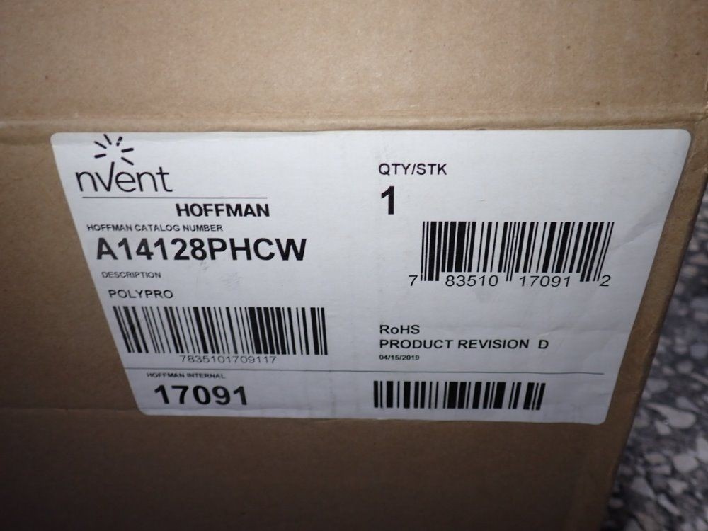 HOFFMAN A14128PHCW ELECTRICAL ENCLOSURE 14″ X 12″ X 8″ 04260880016