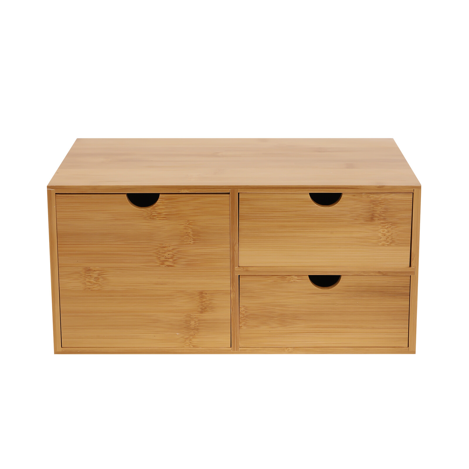 Bamboo Desk Organizer Drawer Tabletop Storage Organization Box Home