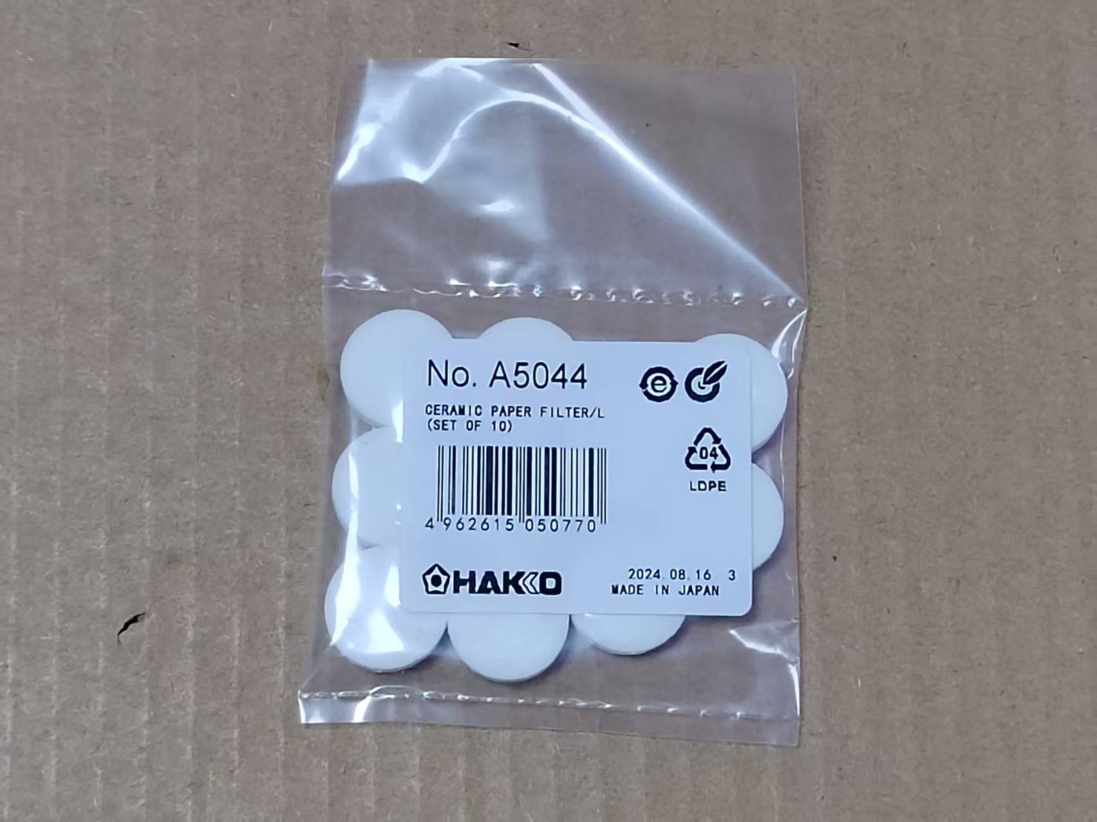100pcs (10bag) For Hakko A5044 Ceramic Paper Filter instead of A1033