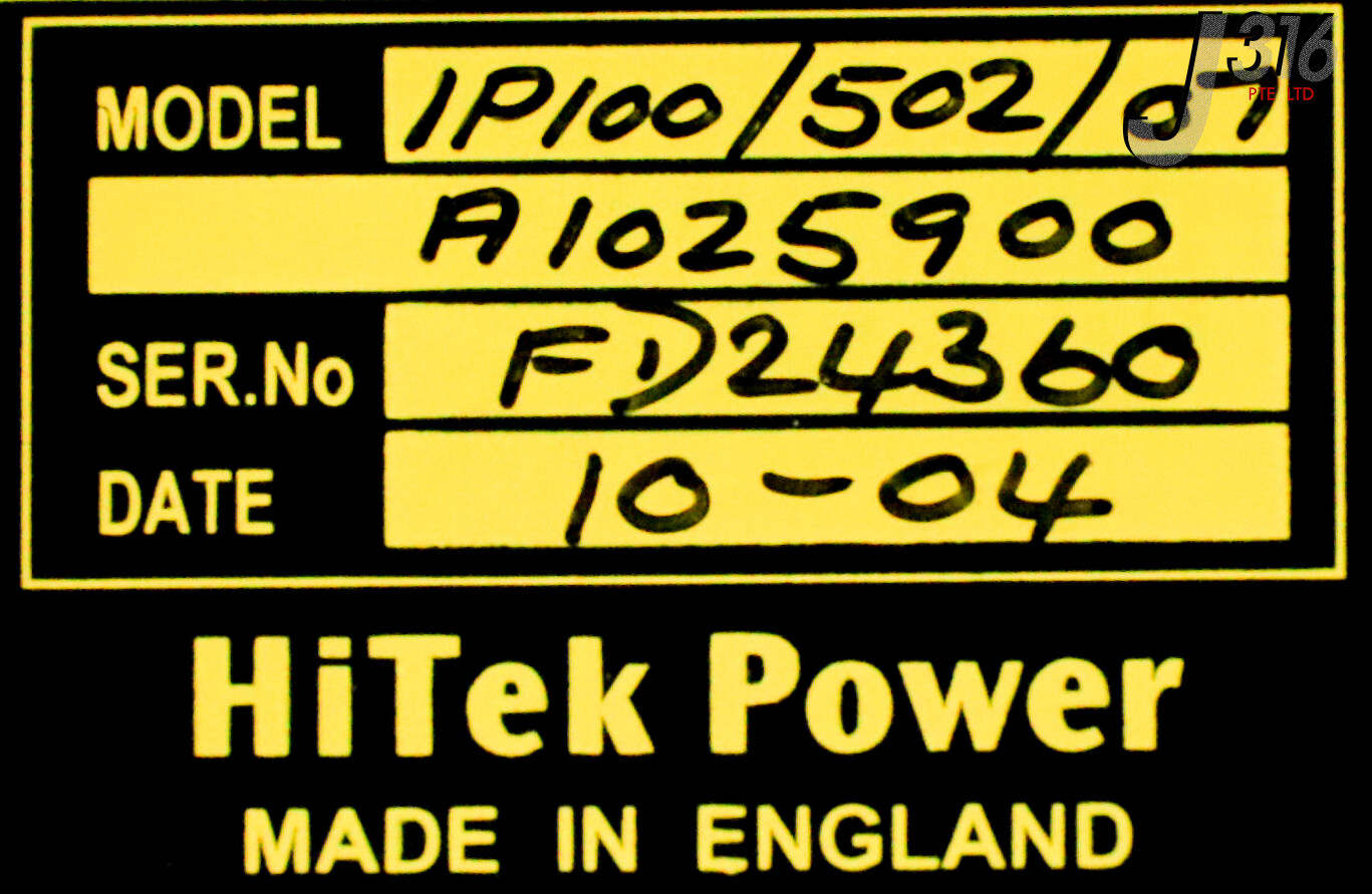 34371 HITEK POWER ION PUMP SUPPLY IP100-502-07 A1025900
