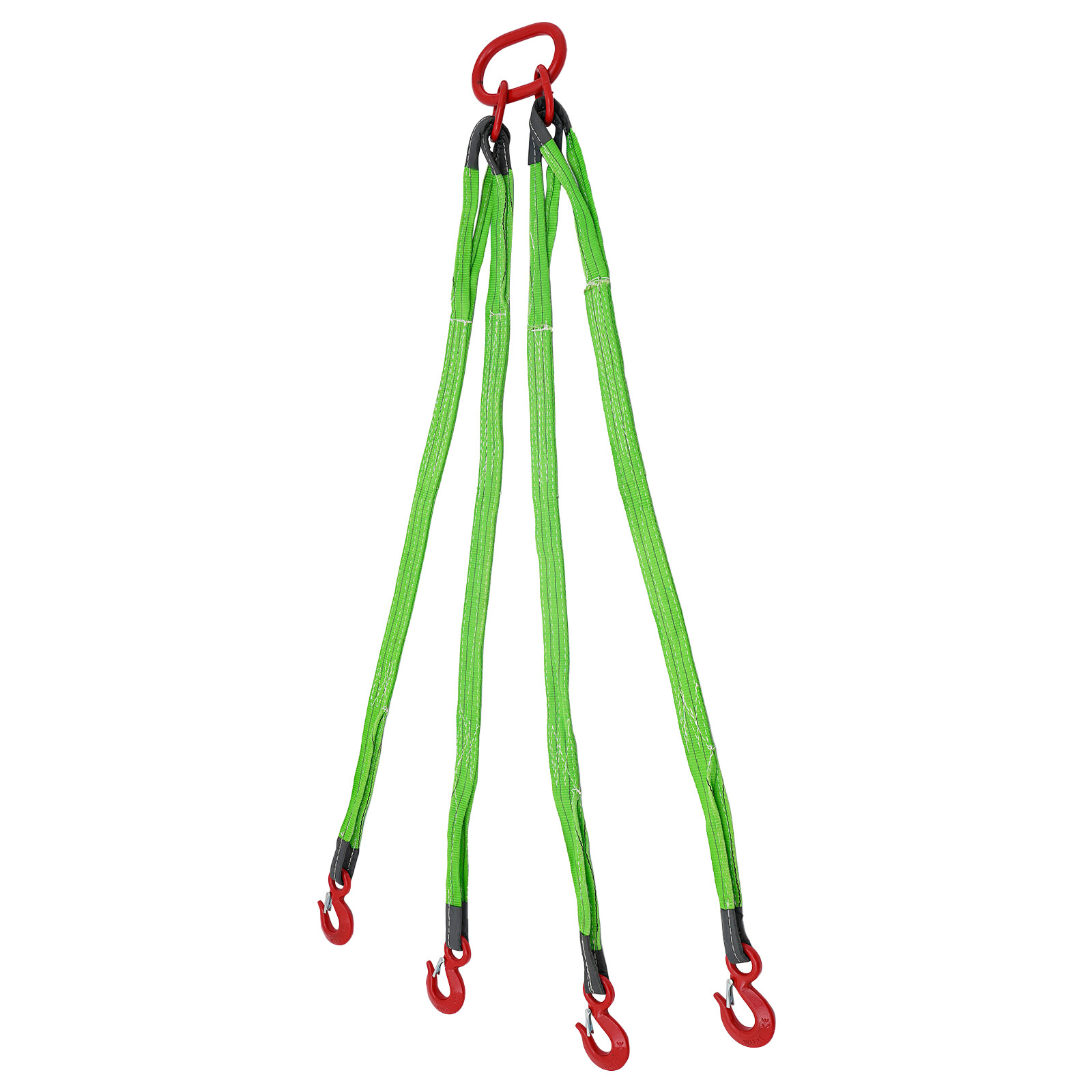 6T/13227 lbs 4.9ft 2.17in Chain Sling Polyester Lifting Sling with 4 Hooks NEW