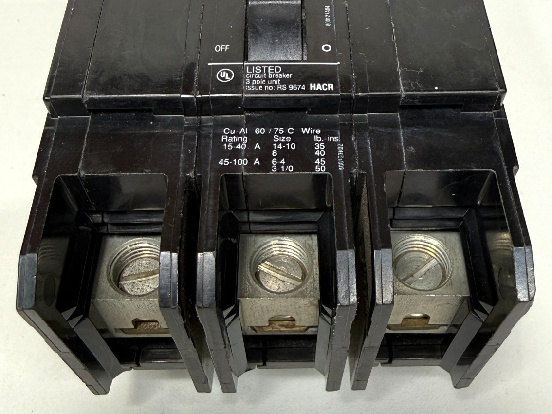 Siemens BQD330 30Amp 3Pole 277/480YVAC 14kA Bolt-On Circuit Breaker