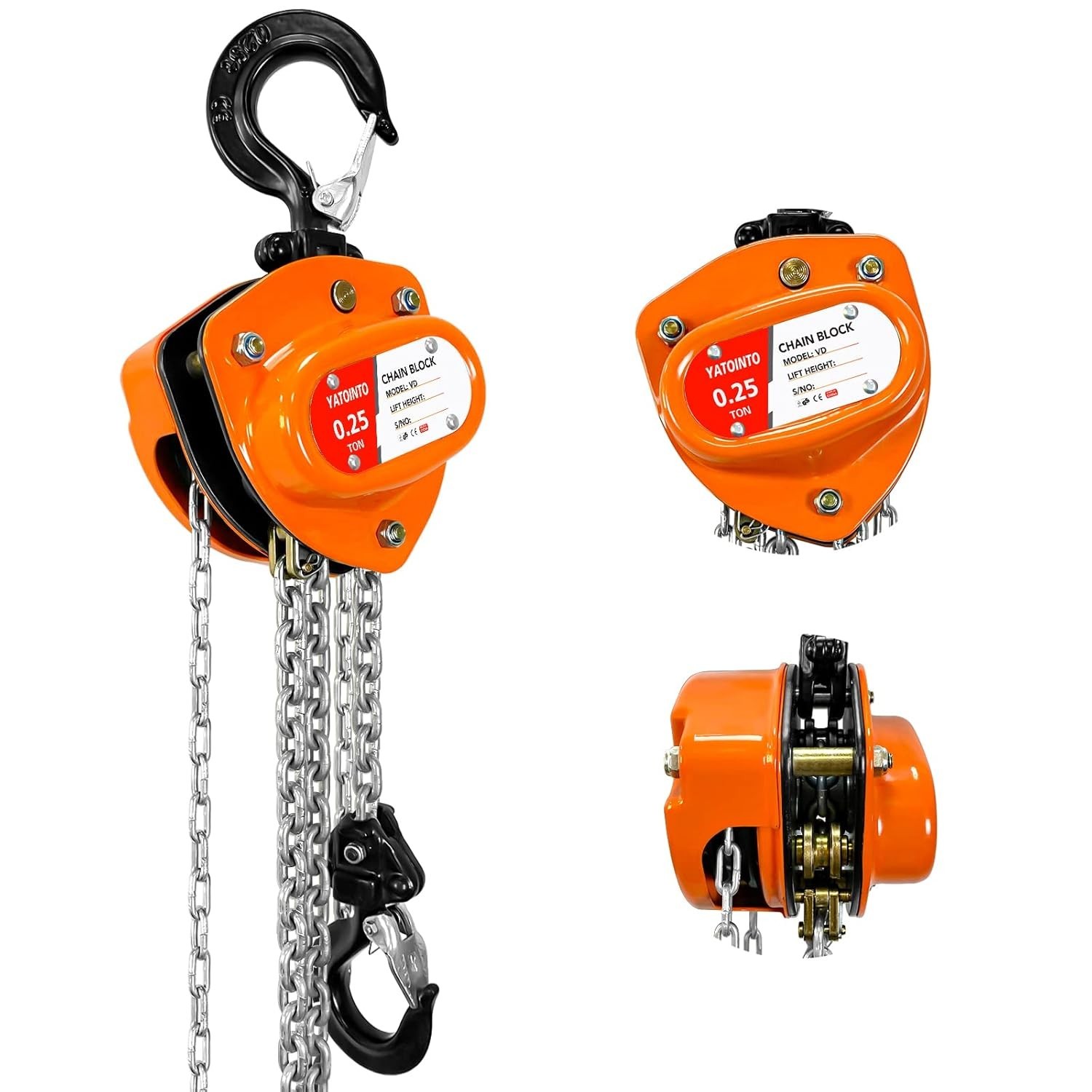 Chain Hoist 1/4 Ton 550Lbs Capacity | Mini Hand Chain Hoist 10FT | Manual Cha…