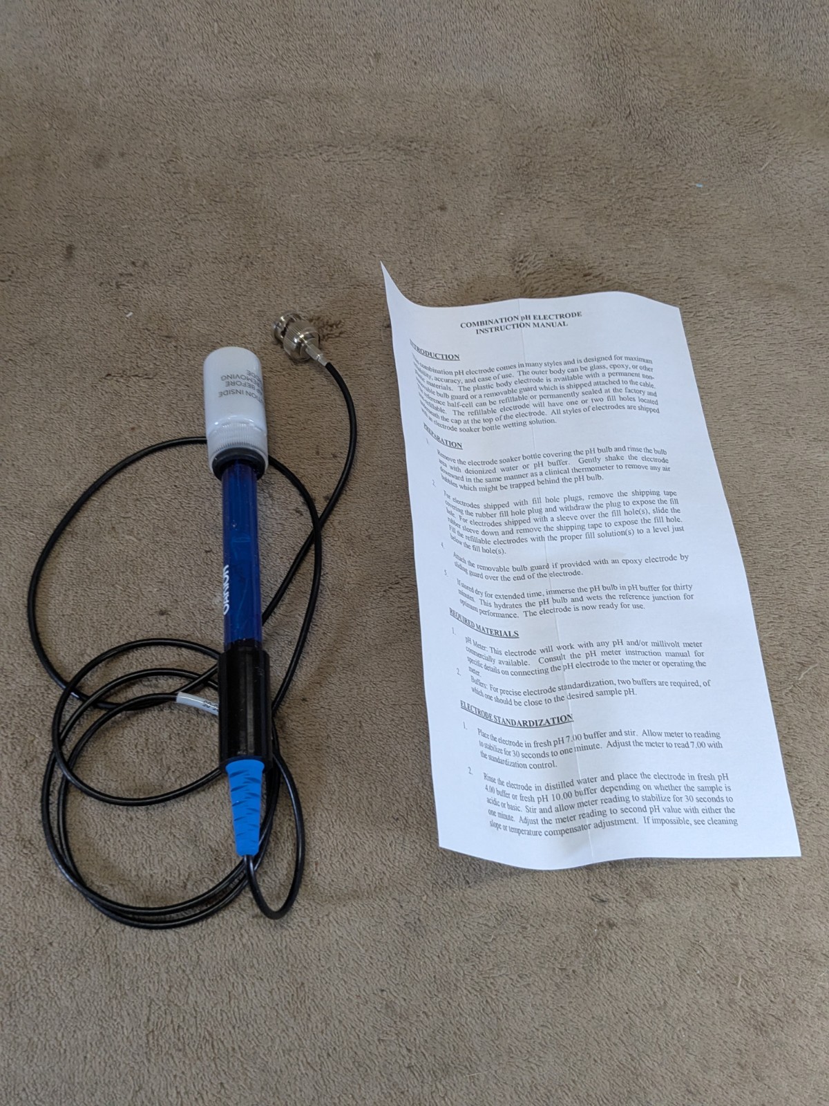 OAKTON WD-35805-05 pH Electrode 4.3mm L 45FG85 Open Box Sell by 01-2026