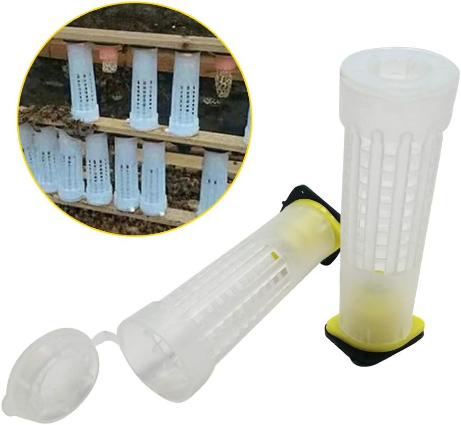 Beekeeping Rearing Cup Kit—Queen Bee Roller Cage 20pcs Equipment Insects…