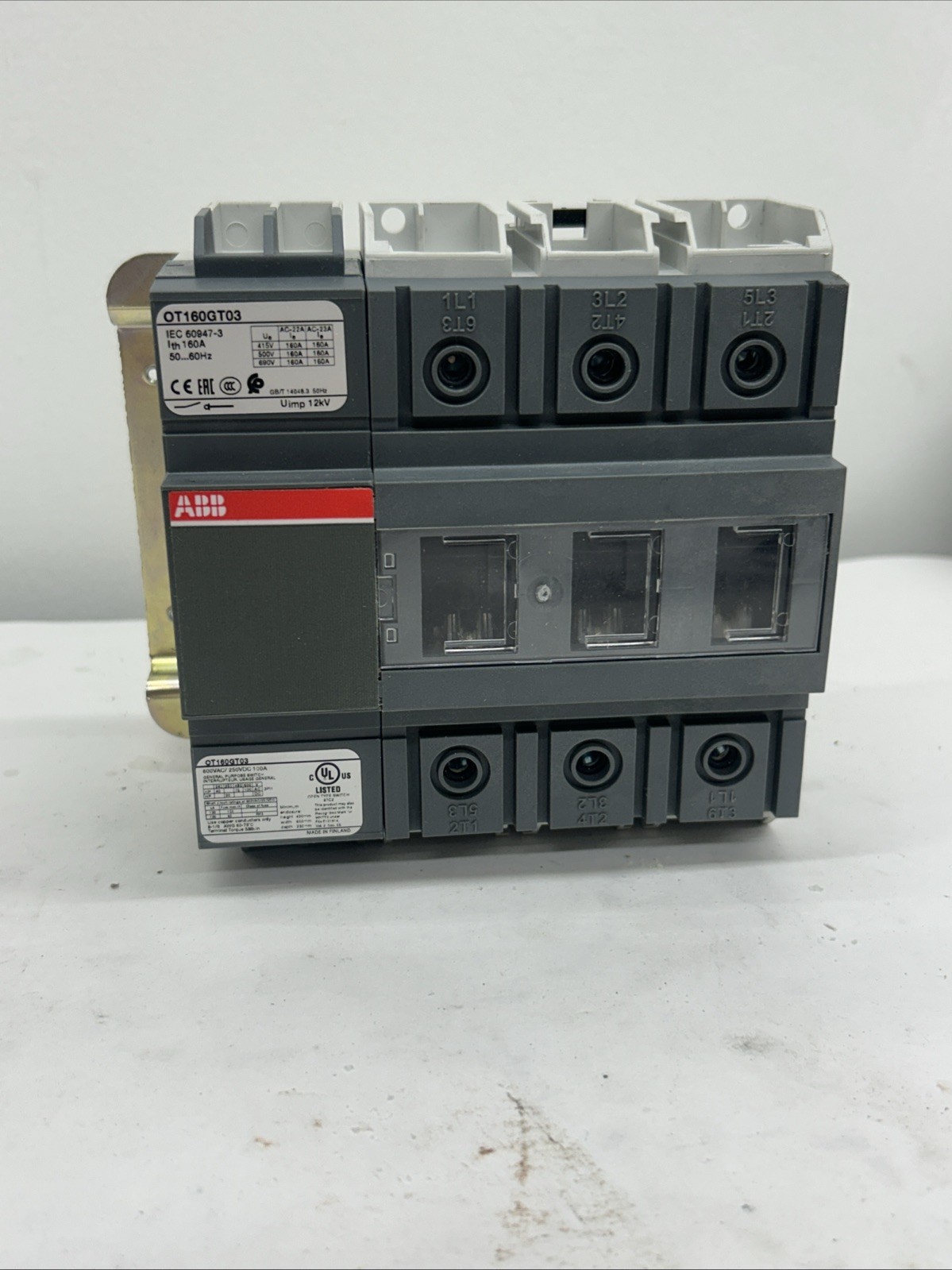 ABB OT160GT03 Switch Disconnector. Ot160g Allen Bradley Safety Disconnect
