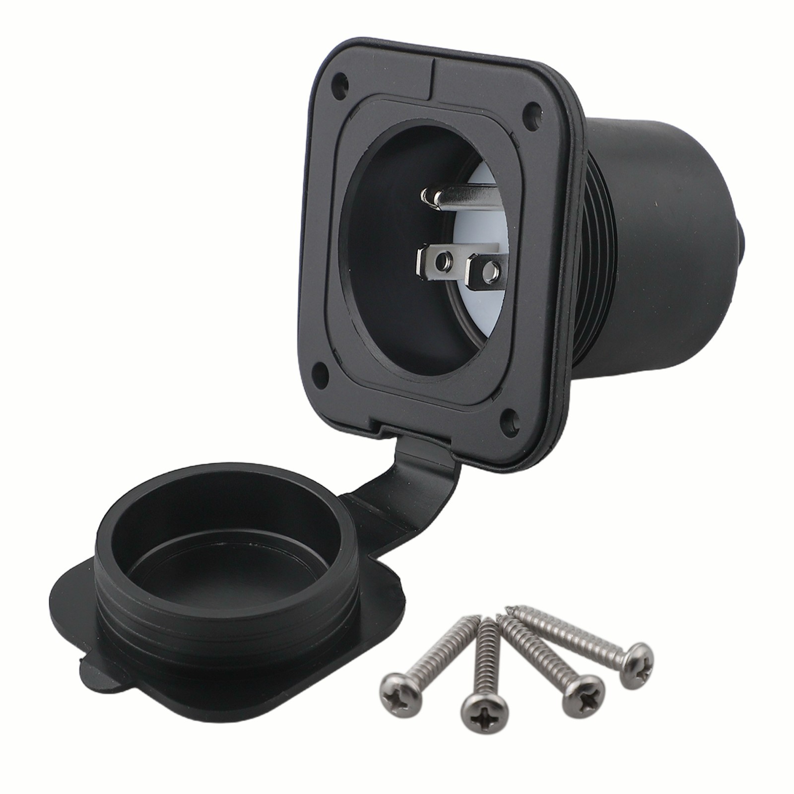 Automotive Commercial Flanged Socket Inlet Receptacle 125V 50Hz/60Hz