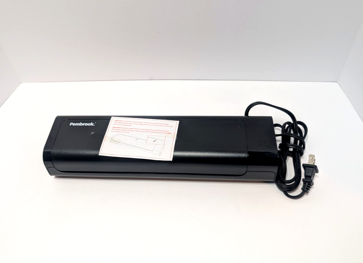 Pembrook 9″ Advanced Thermal Laminator In Box Unused Laminator W/Starter Pack