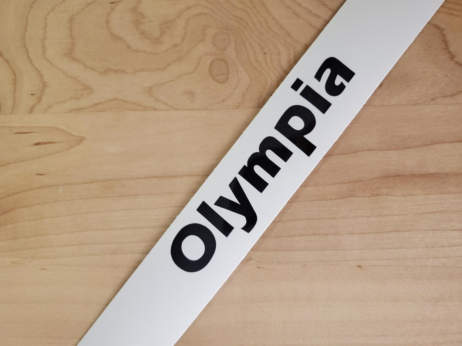 Olympia decals stickers vinyl (2) PAIR Gloss BLACK 10″ FAST USA