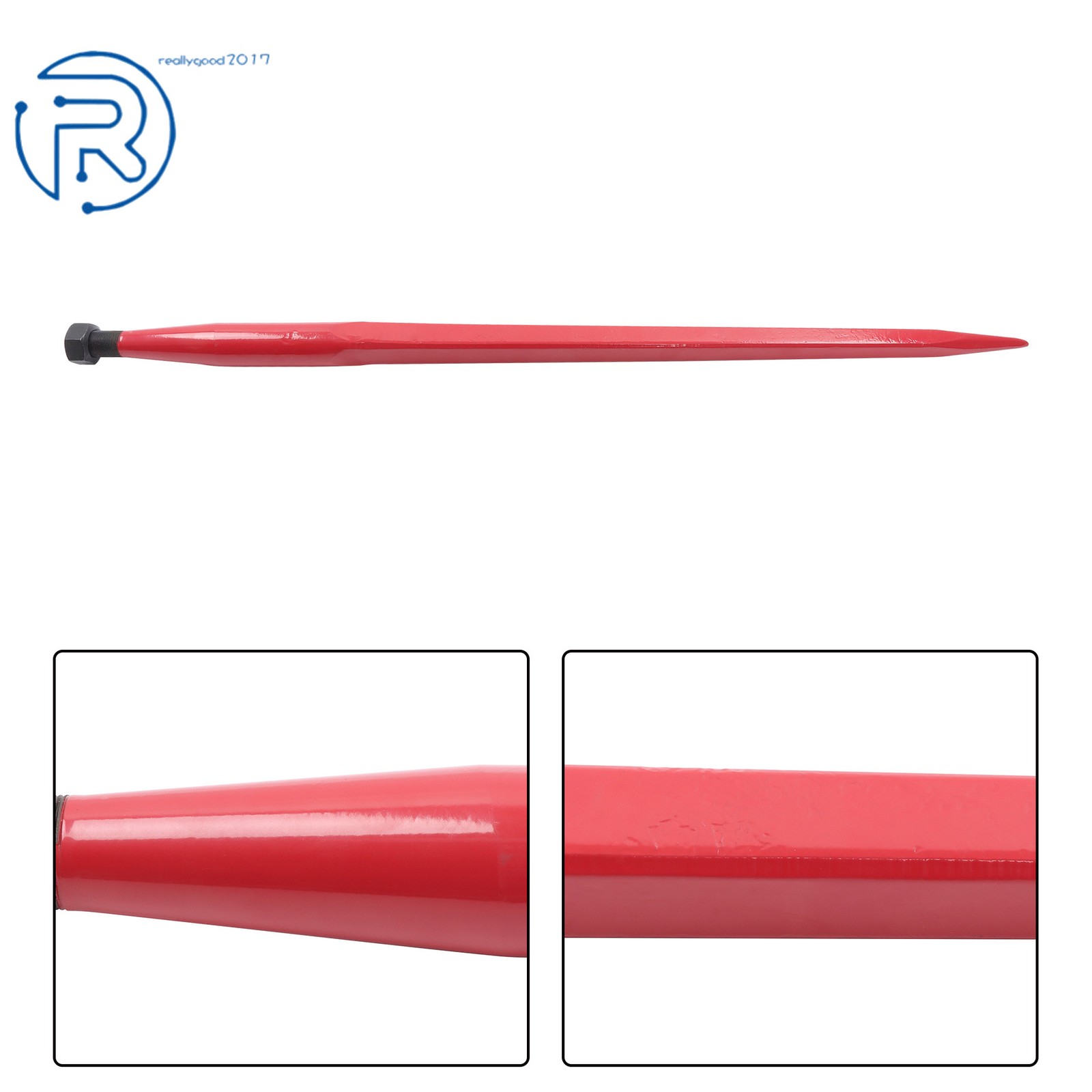 39 Inch Hay Spear 1600lbs Capacity Bale Spear Fits For Skid Steer Loader Tractor