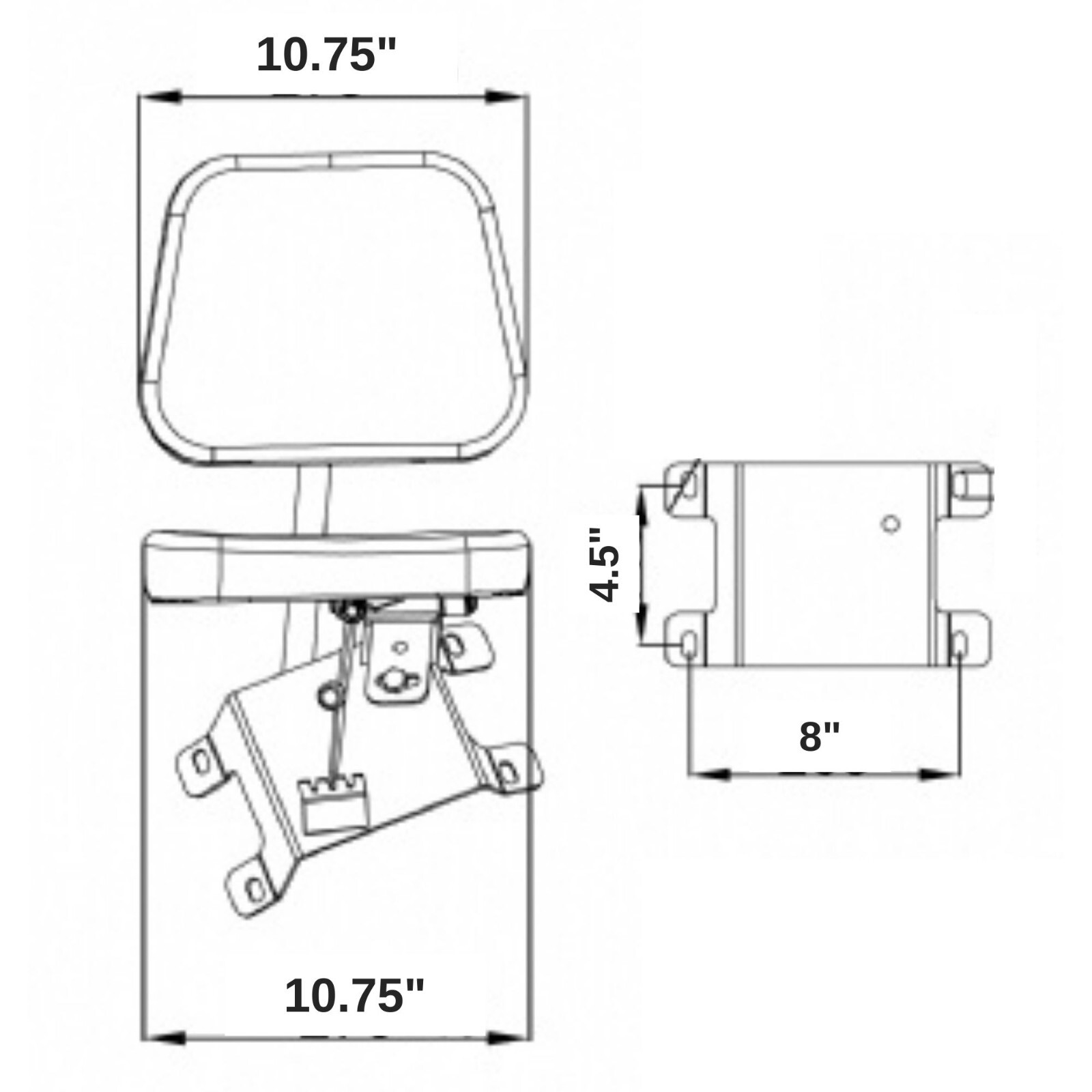 Trac Seats Buddy Seat for Kubota M7040, M8540, M9540 Series Tractor – TS-KB1