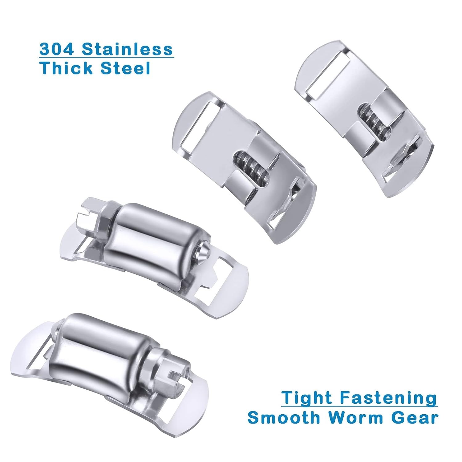 Diy Hose Clamp System, 304 Stainless Steel Worm Gear Hose Clamps Large