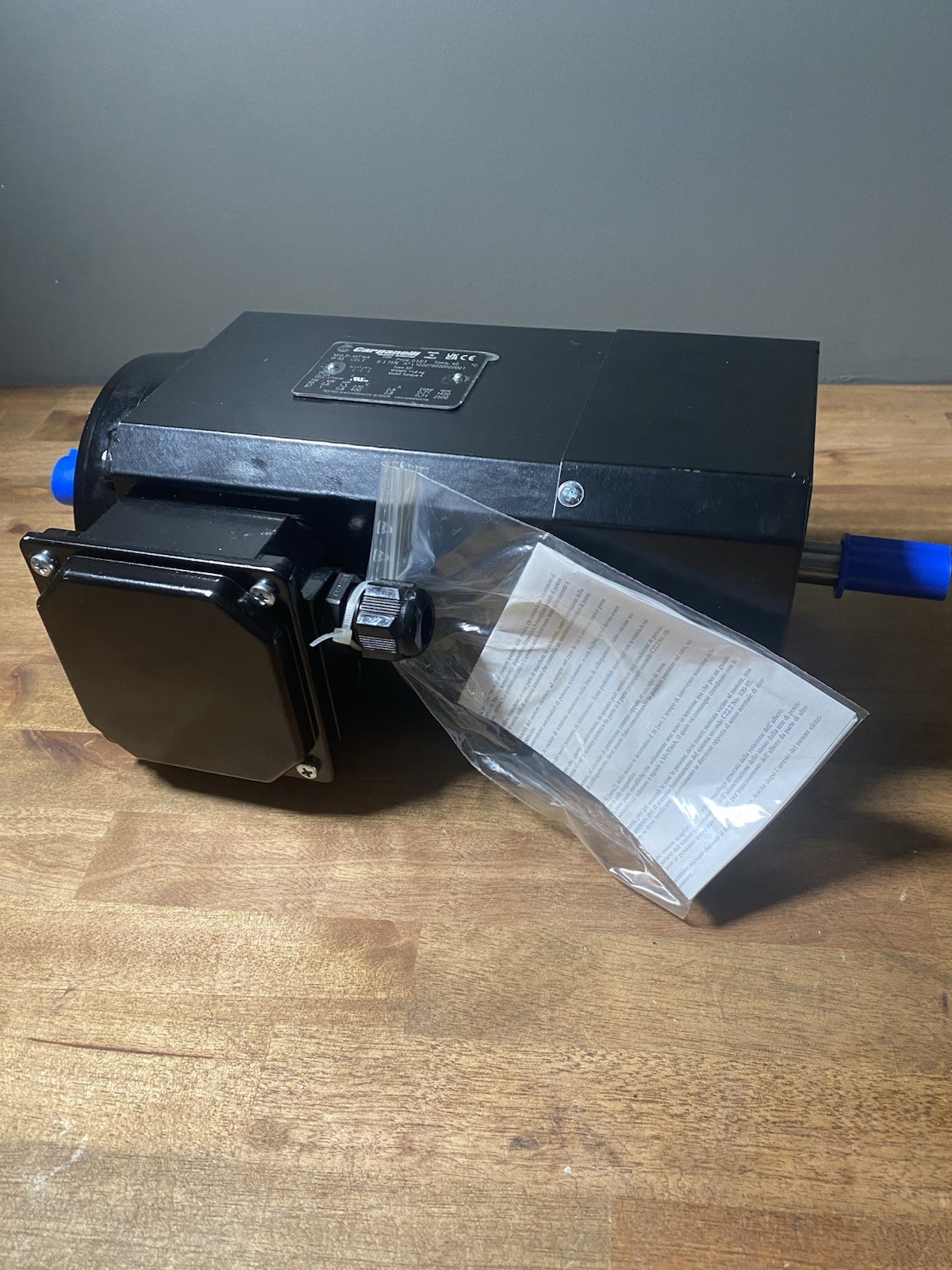 Carpanelli M71p4 3-Phase Electric Motor 0.6kW/1.0kW 230/400V IP55 Made in Italy