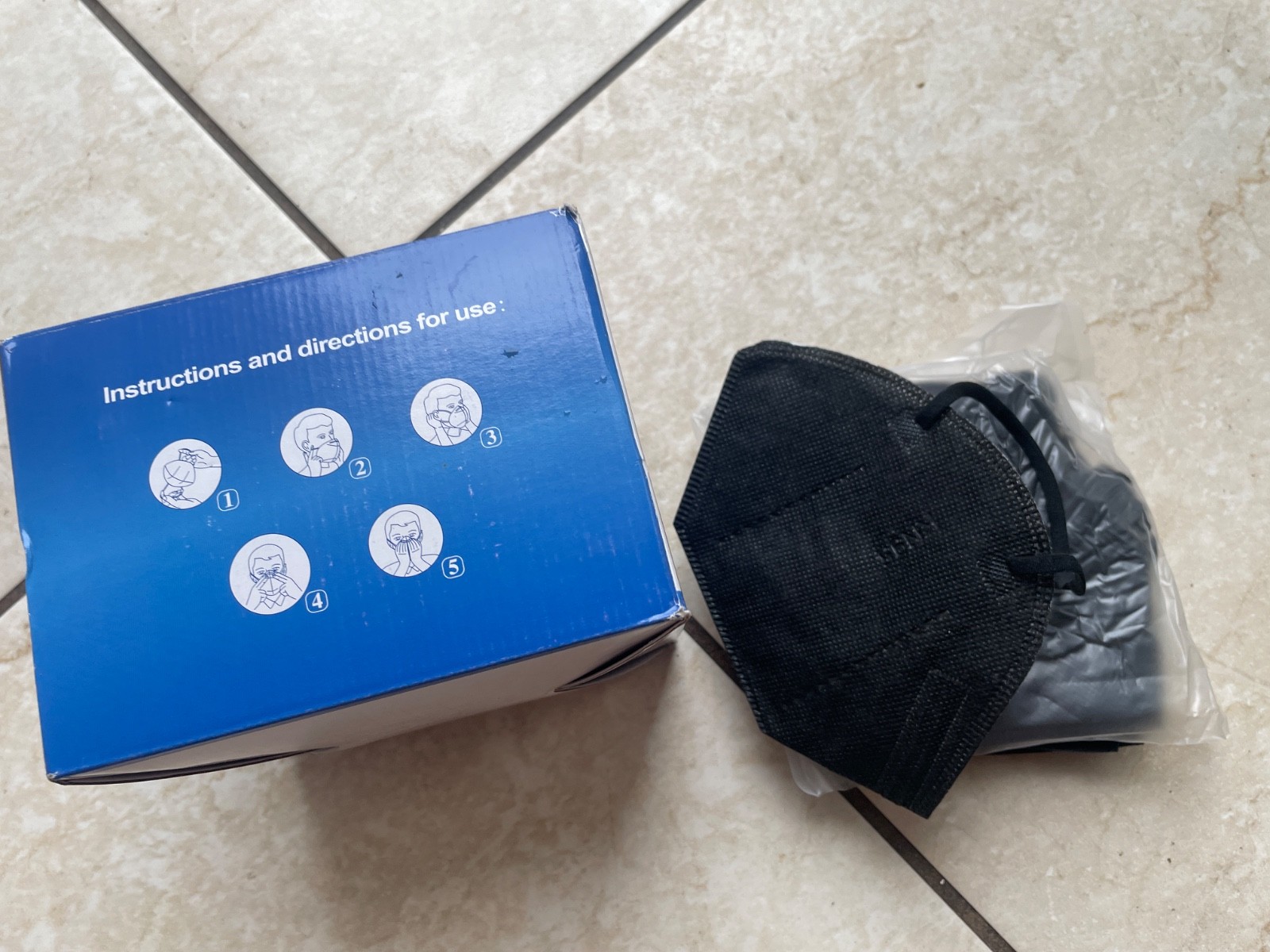 YOTU KN95 PROTECTIVE FACE MASKS 5 LAYERS 60 PCS GB2626-2019 BLACK