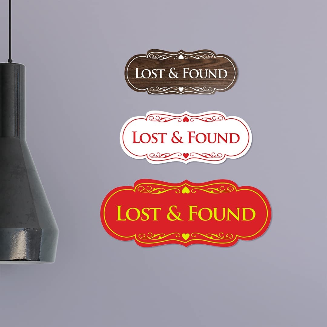 Designer Lost & Found Sign Black Gold – Large