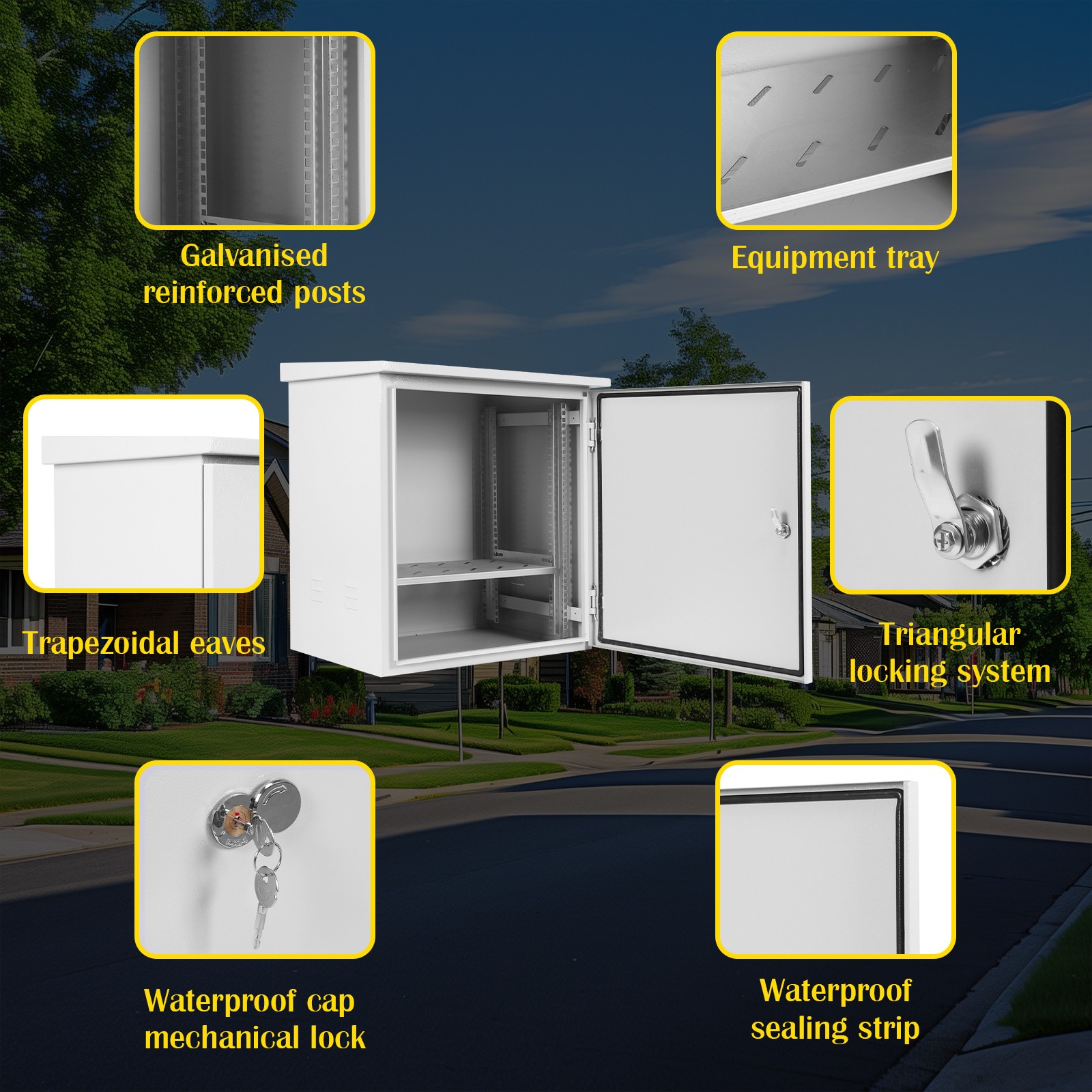Steel Electrical Box Electrical Enclosure Box 23.62×23.62×17.72» Metal IP55