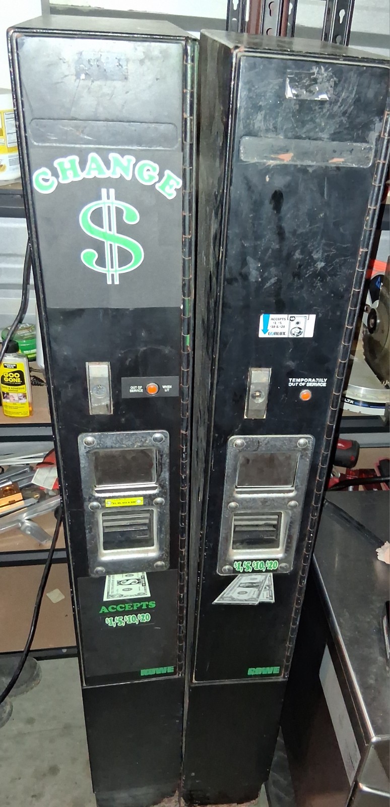 Lot Of (2) 1994 Rowe BC100 Change Machines