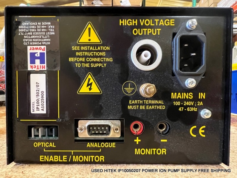 USED HITEK IP100/502/07 POWER ION PUMP SUPPLY FREE SHIPPING