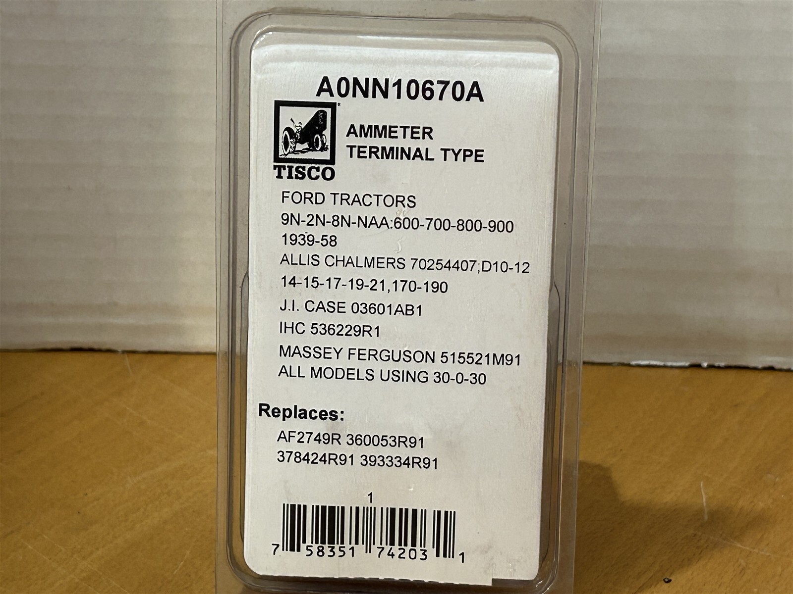Tisco New Old Stock Part # A0NN16070A AMMETER TERMINAL TYPE