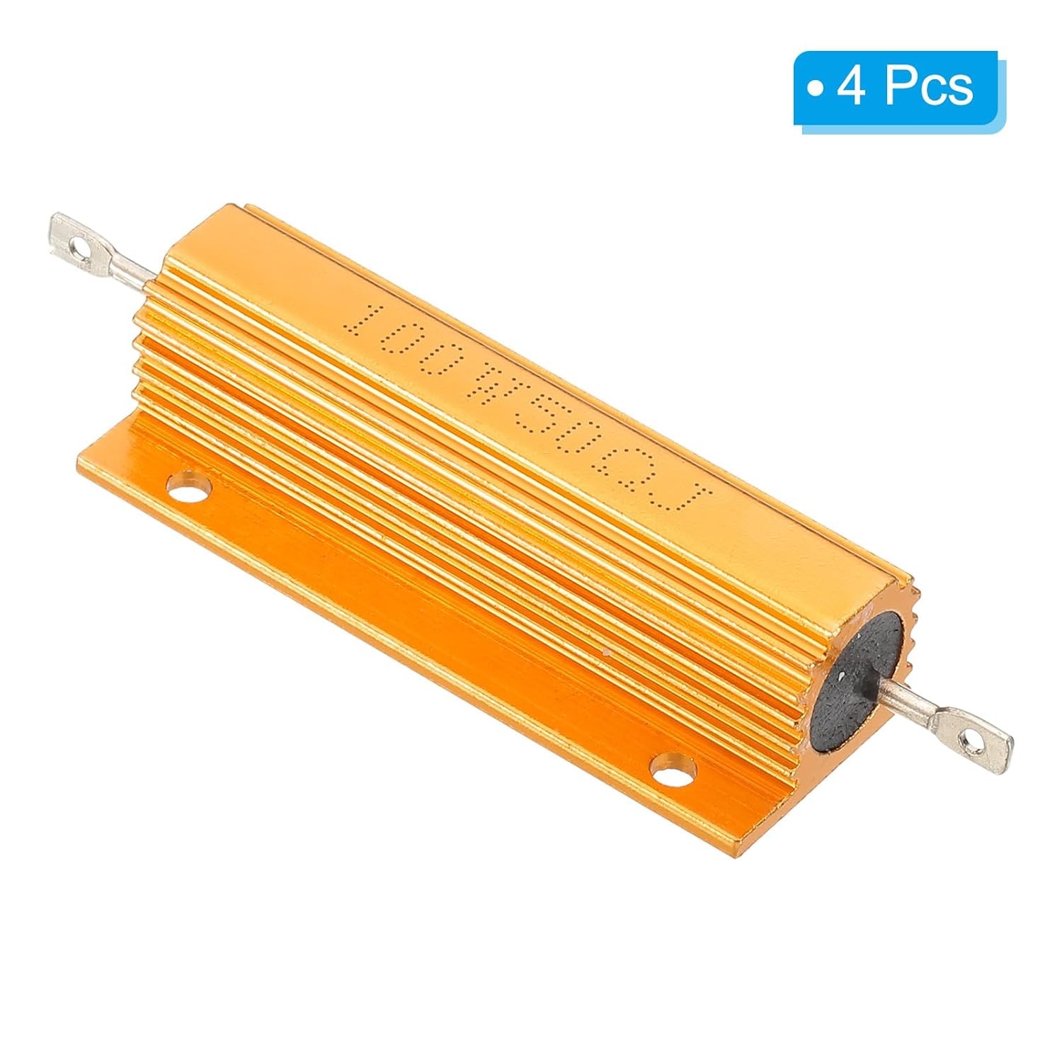 100W 50 Ohm Aluminum Shell Resistor, 4 Pack Aluminum Housing Wirewound Resistor
