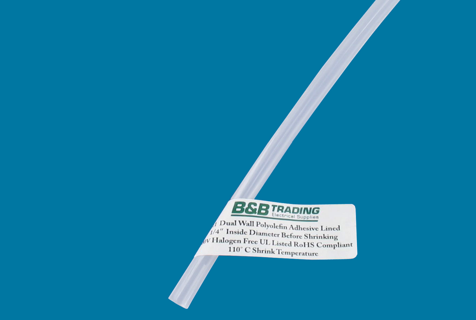 1 Pc 4 Ft Heat Shrink Tubing 1/4″ 6mm ID Clear Polyolefin 3:1 Adhesive Lined UL