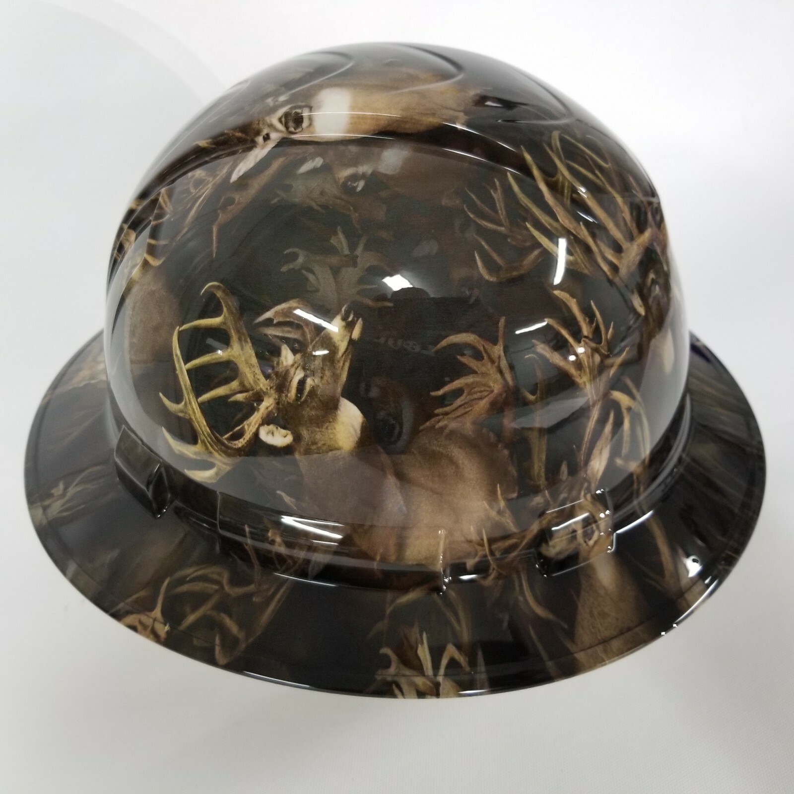 NEW FULL BRIM Hard Hat custom hydro dipped BIG BUCK HUNTER TROPHY BUCK NEW