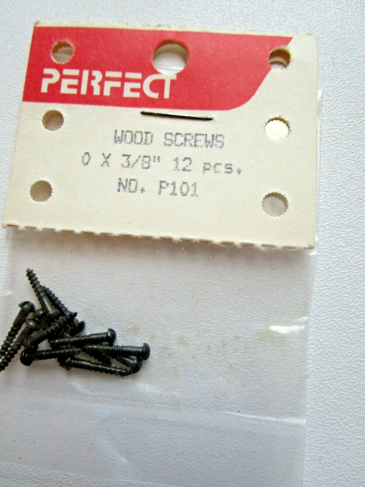 Perfect Parts Company #101 Wood Screws, 0 x 3/8″, 12-15 pcs. – Details Below