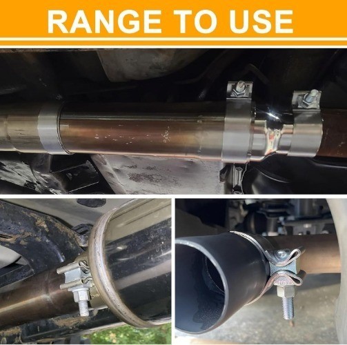 3.5 inch Exhaust Clamp, 3 1/2 Exhaust Clamp Stai Color: 3.5 Exhaust Clamp 2pcs