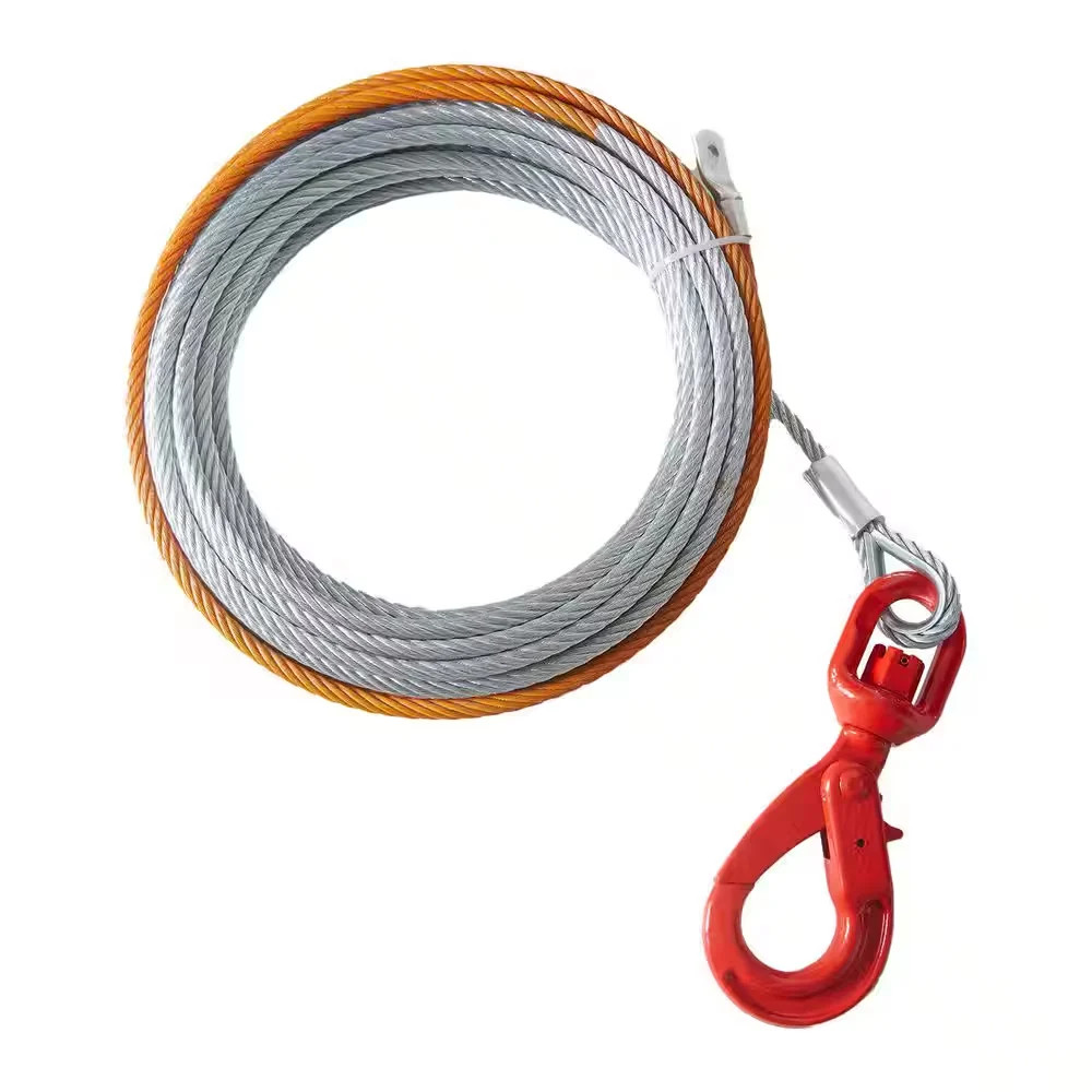 Galvanized Steel Winch Cable, 3/8 In. X 50 Feet 15,200 Lbs. Breaking Strength, W