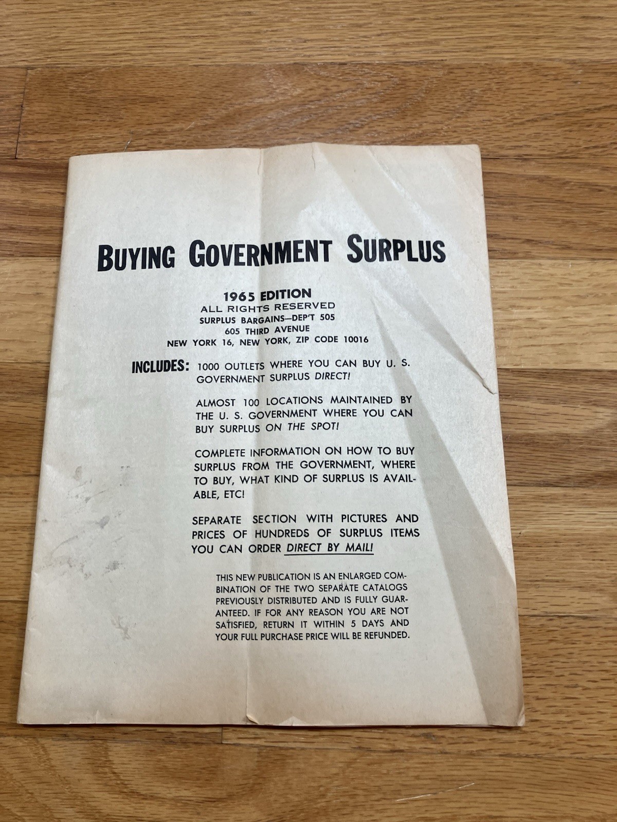 Vintage 1965 Government Surplus Property Brochure