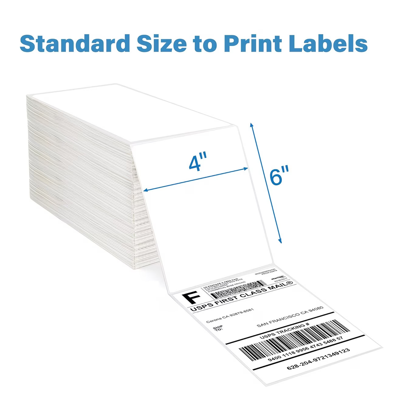 4×6 fanfold direct thermal shipping labels