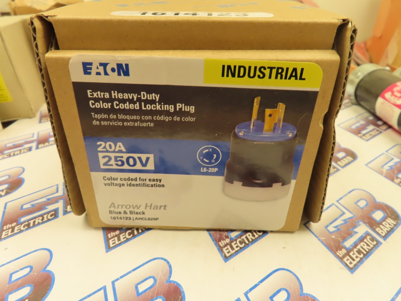 Eaton AHCL620P Twistlock Plug (BOX OF 6) 20 Amp 250 Volt 3W Blue L6-20P -NEW-B