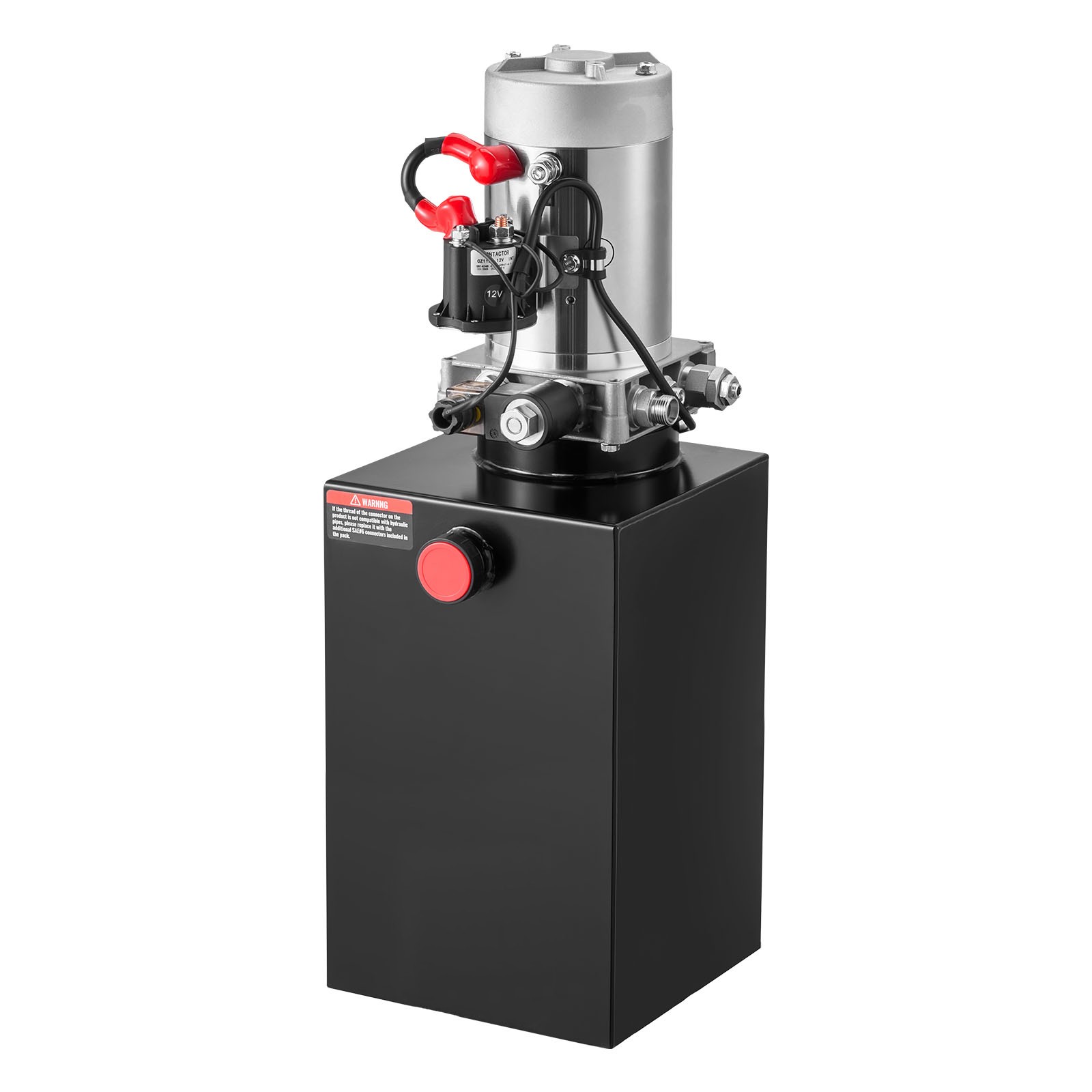 Uimoso 10 Quart Single Acting Hydraulic Pump for Dump Trailer DC 12V Power Unit