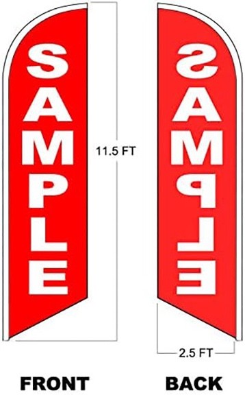 FRESH SQUEEZED LEMONADE Windless Swooper Flag Feather Banner Sign 2.5×11.5 Ft yb