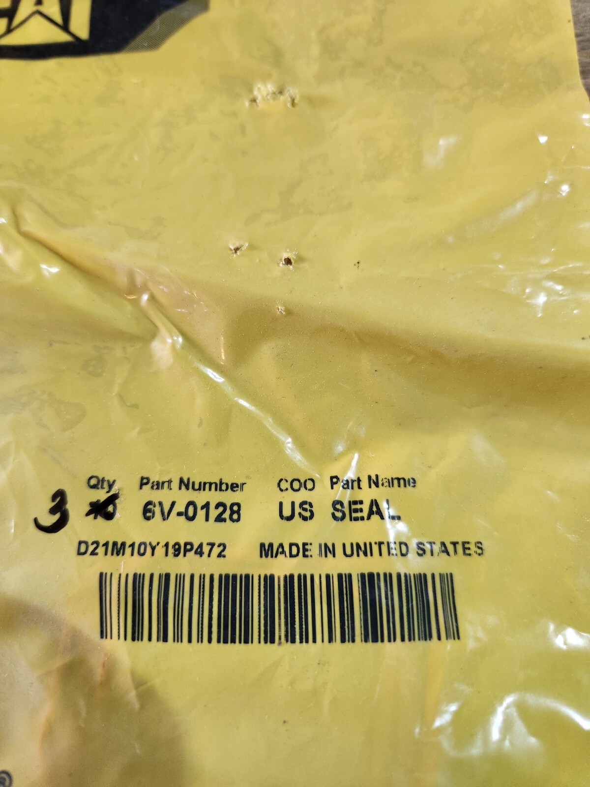 OEM Qty 3***Cat 6V-0128 Connector Seal for 12 pin DT Connectors (6V0128)