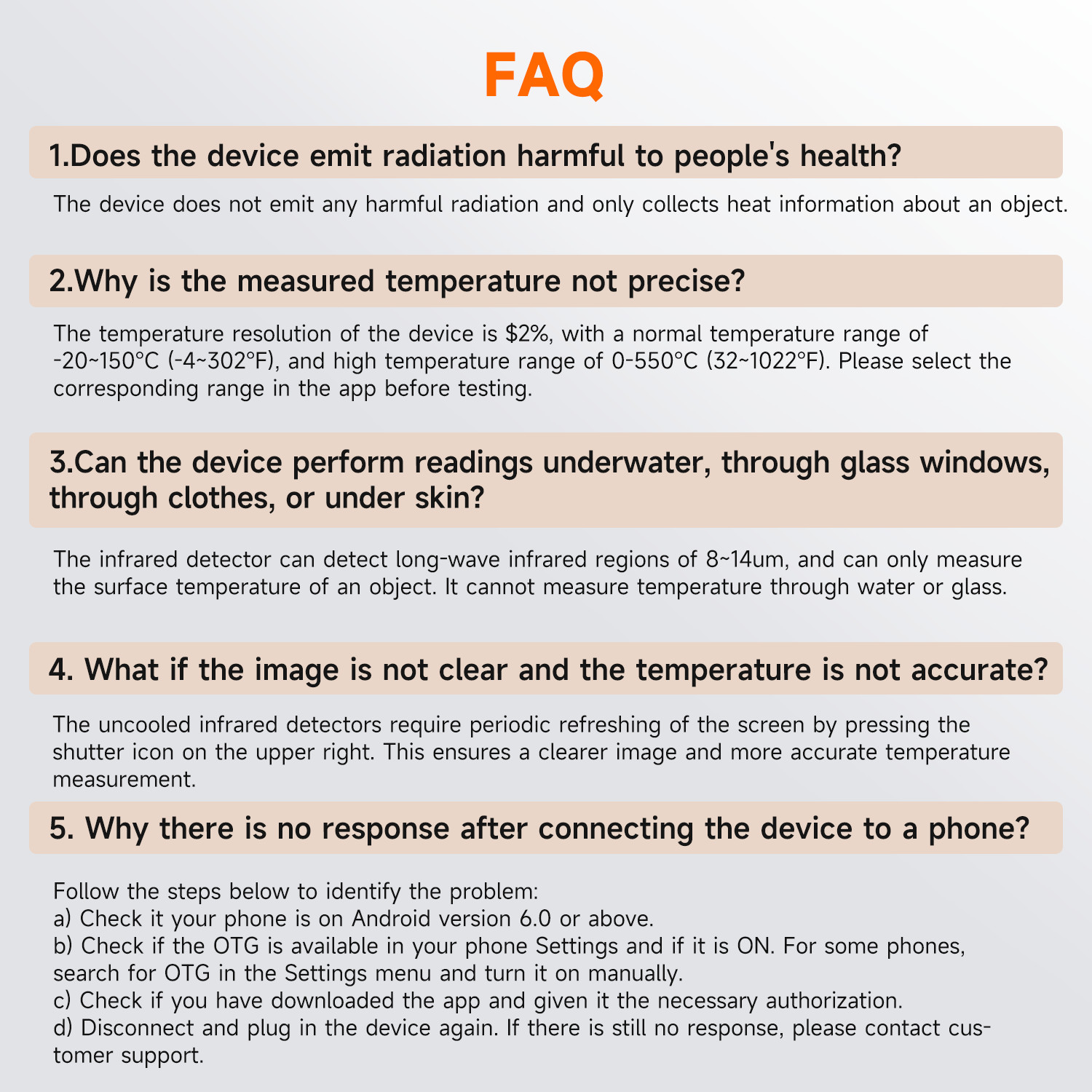 ANCEL IR101 256×192 Professional Thermal Imaging Camera for IOS USB Inspection