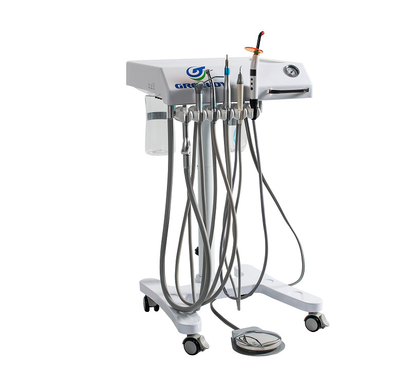 Greeloy Dental Delivery Unit Cart GU-P302 with Air Compressor GU-P300 110V USA