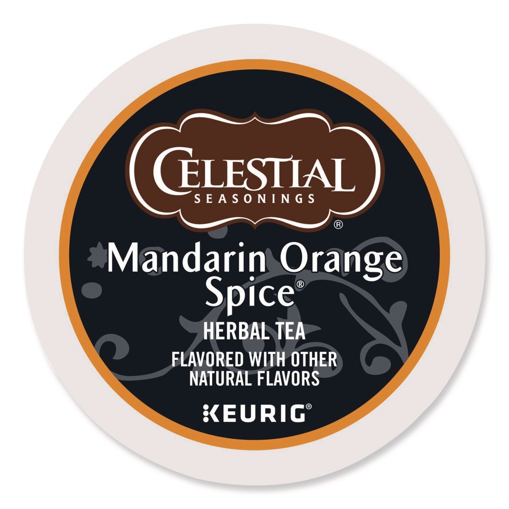Celestial Seasonings 14735 Mandarin Orange Spice Herb Tea K-Cups (24/Box) New
