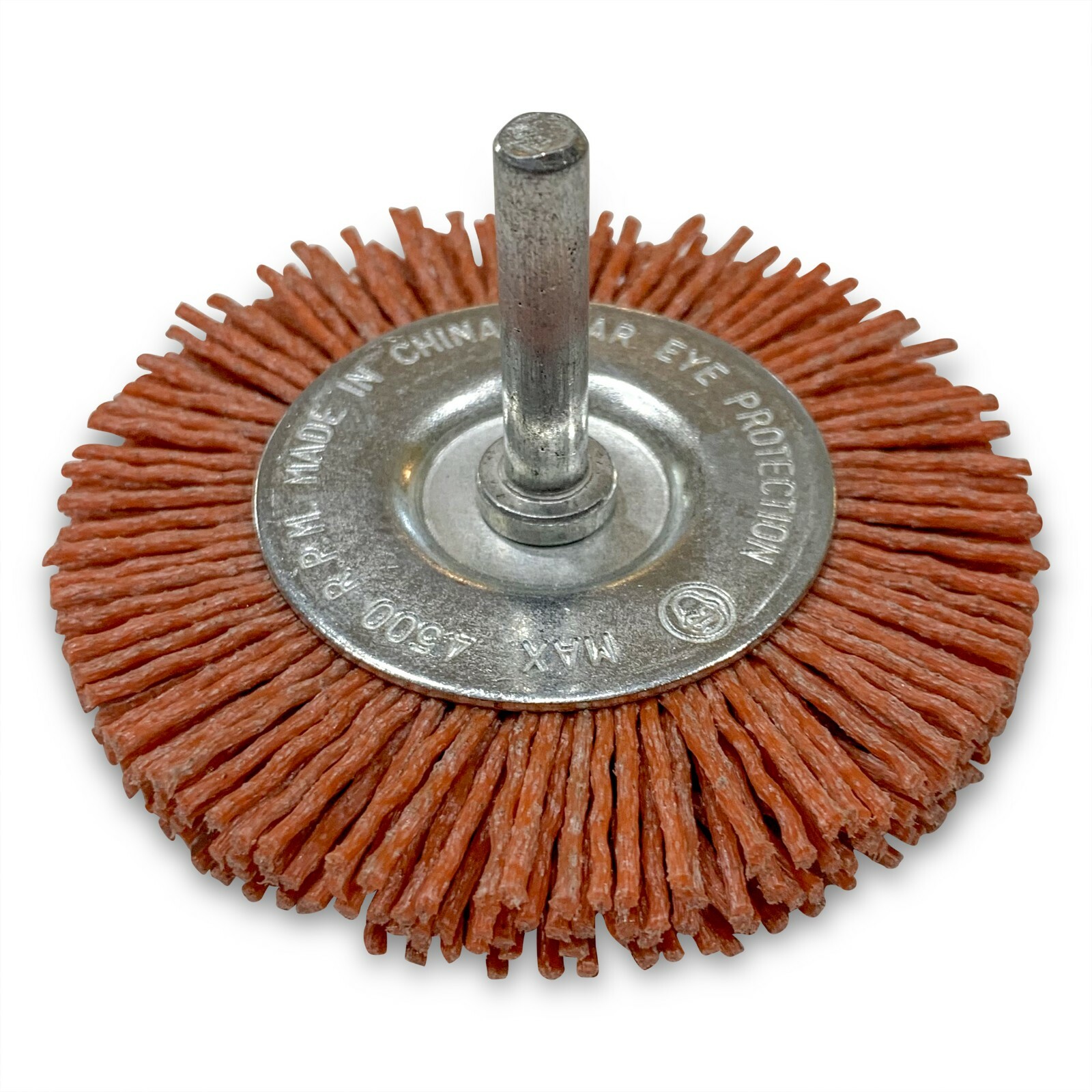 3″ Nylon Flat Brush 1/4″ Shank Extra Coarse 3 Pack Abrasive Drill Brush Wheel