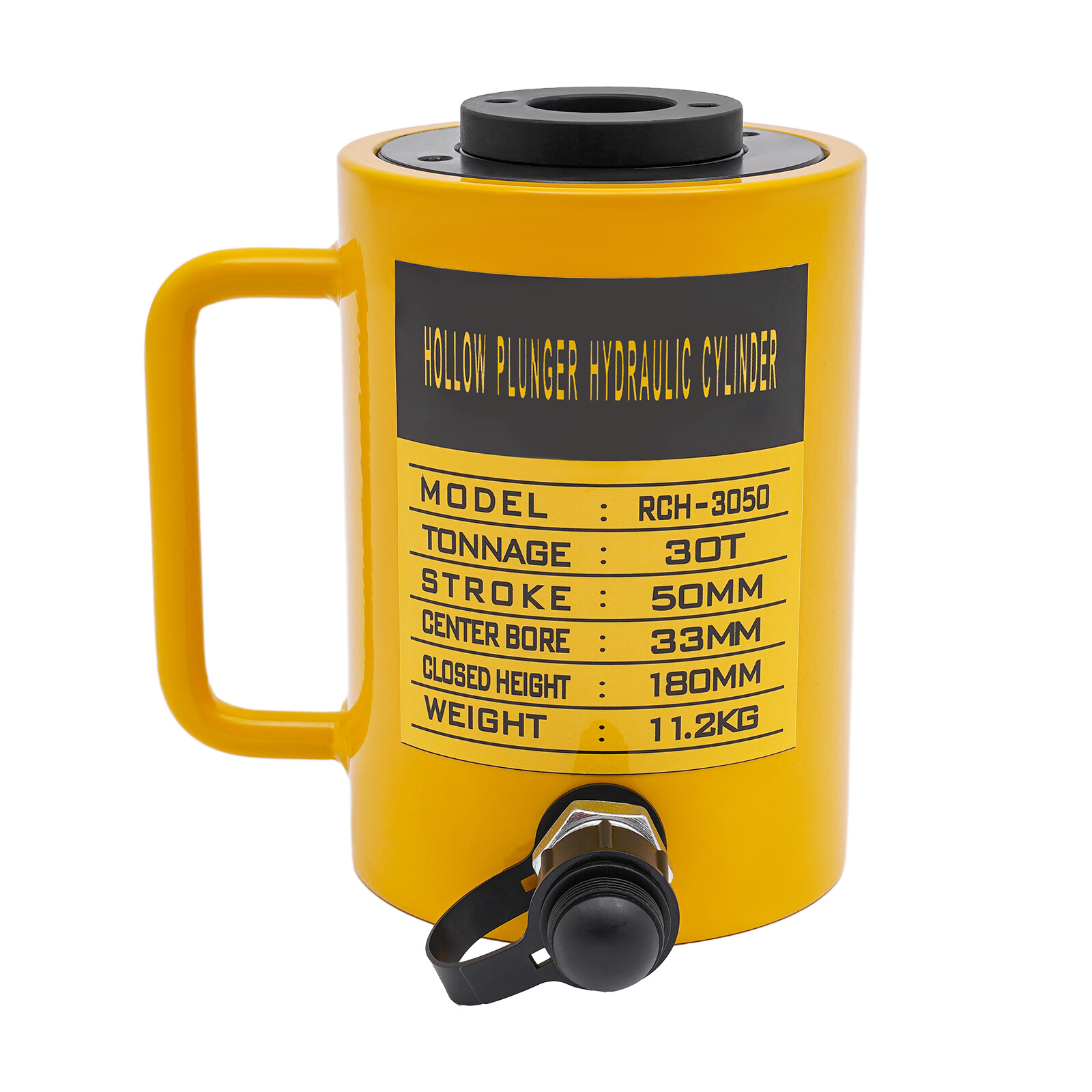 Hollow Ram Hydraulic Cylinder Jack 30 Ton / 66000 lbs 50mm Stroke RCH3050